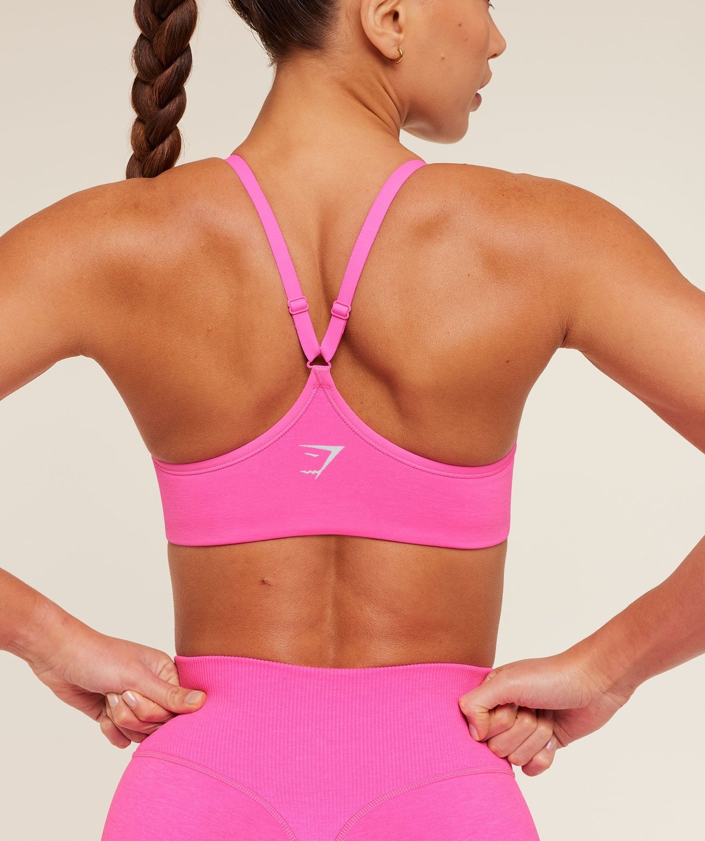 Gymshark Interval Seamless Light Support Sports Bra - Electric Pink