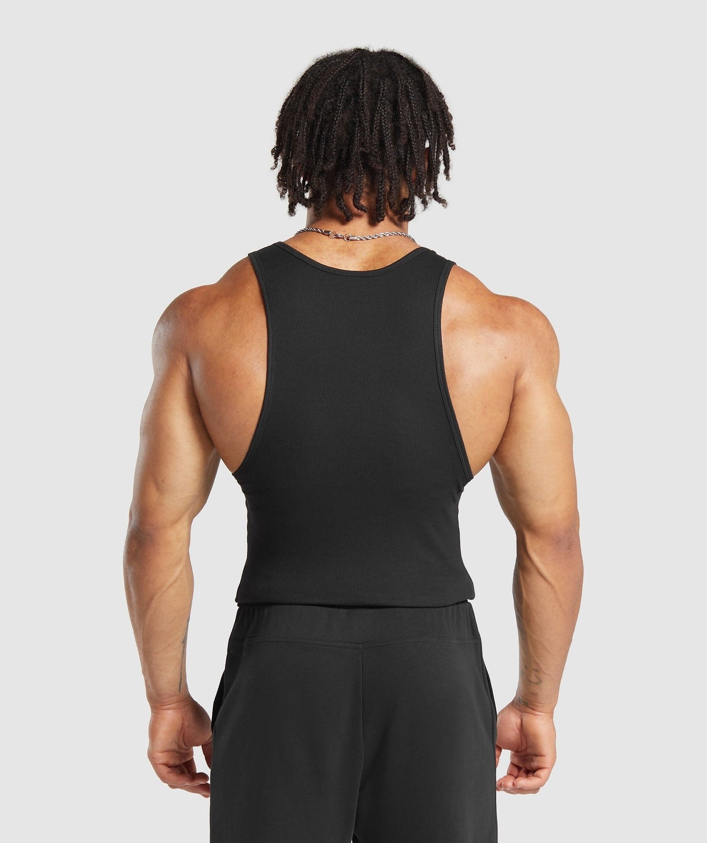 Gymshark Ribbed Tank 3PK - Black/White/Iron Blue