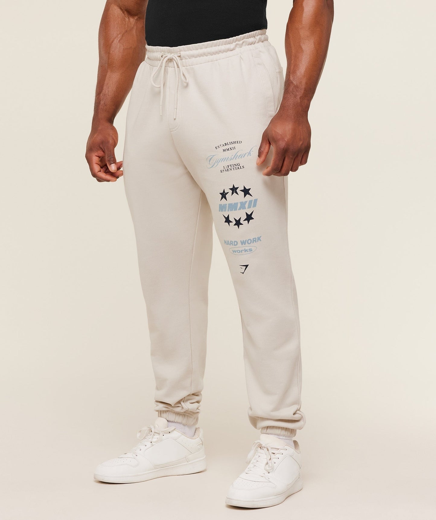 Gymshark Global Lifting Graphic Pants - Tinted White