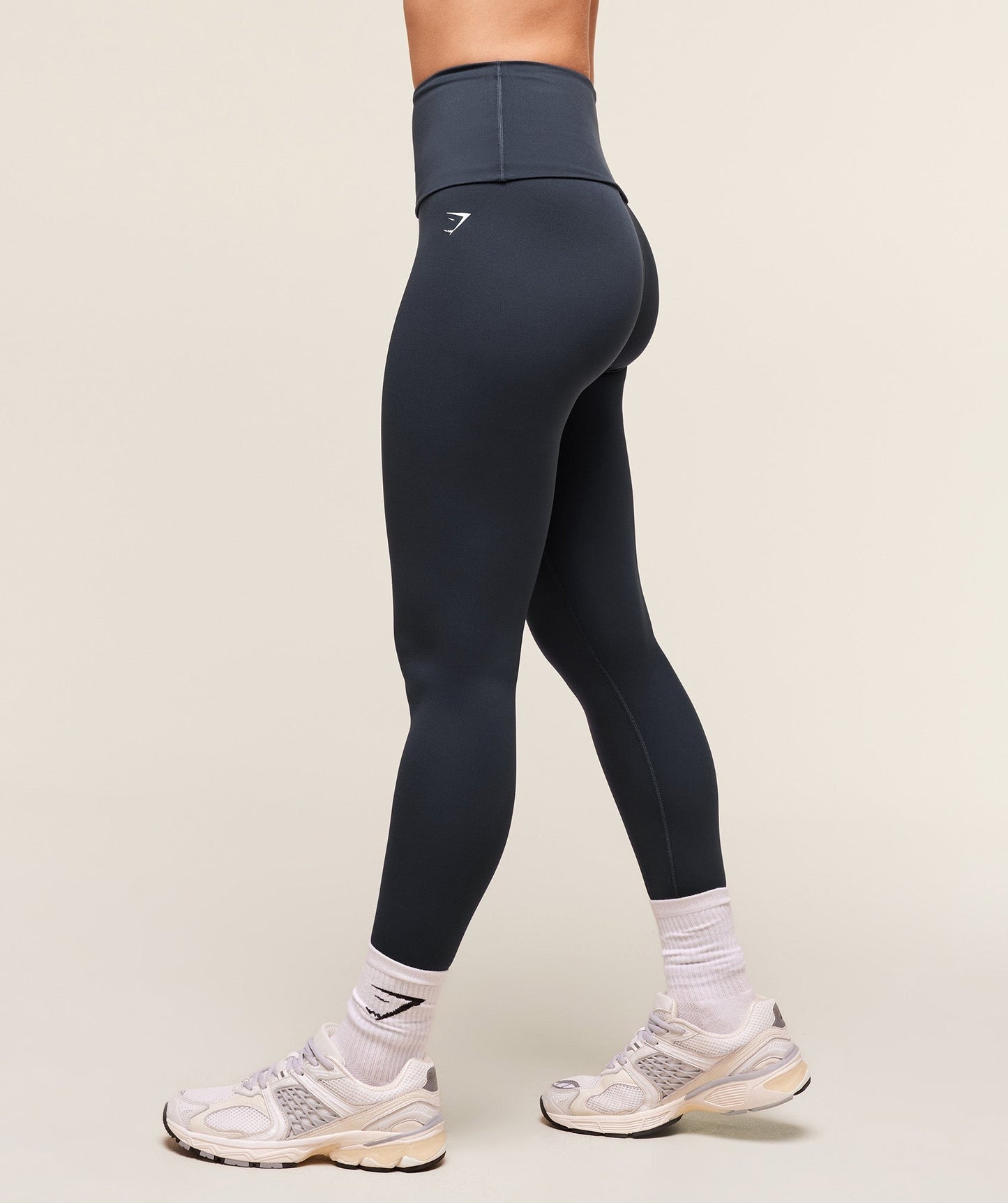 Gymshark Training Foldover Leggings - Heavy Blue