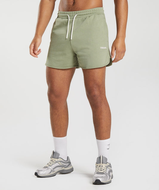 Gymshark Rest Day Sweats 4'' Lounge Shorts - Sage Green