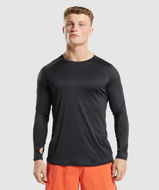 Gymshark Speed Evolve Long Sleeve T-Shirt - Black