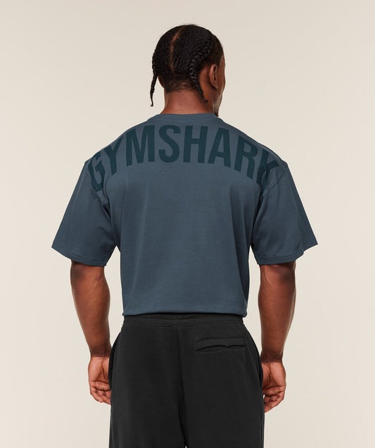 Gymshark Power T-Shirt - GS Stealth Blue