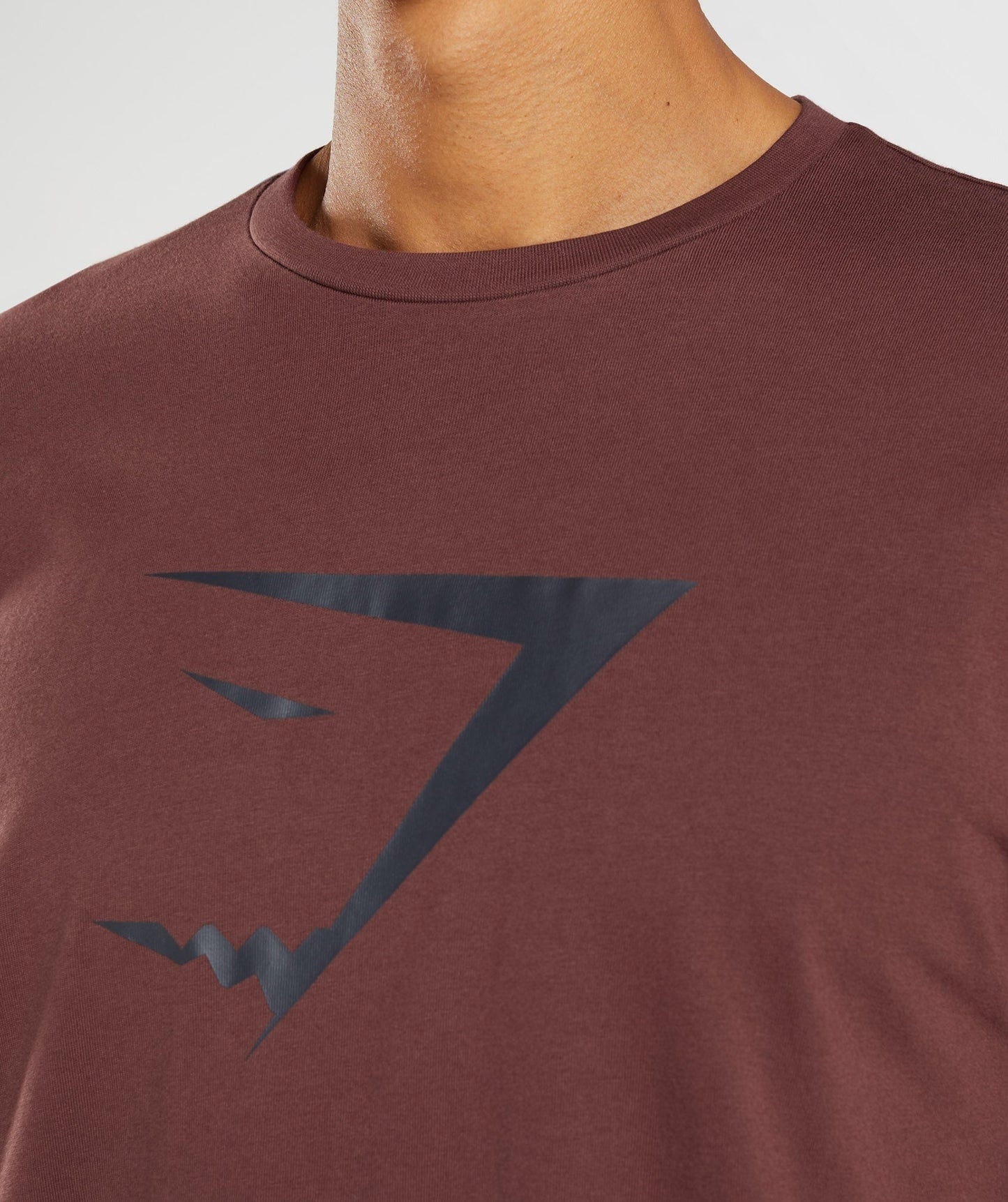 Gymshark Sharkhead Infill T-Shirt - Cherry Brown