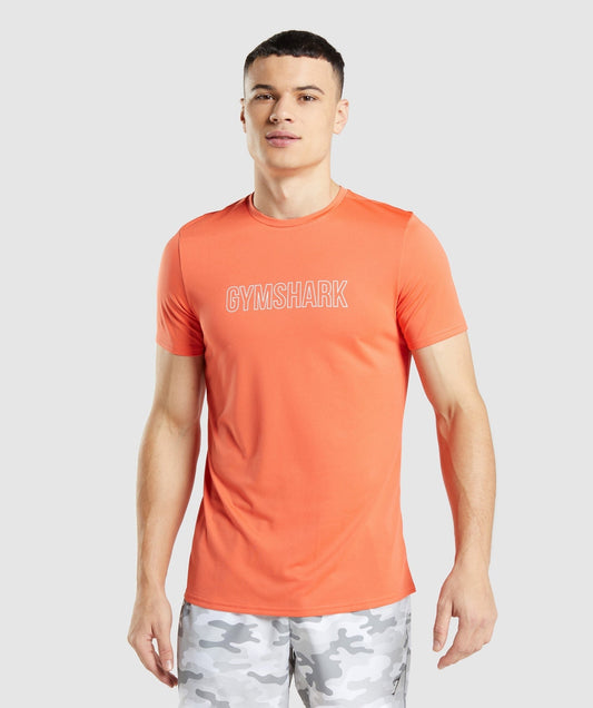 Gymshark Arrival Graphic T-Shirt - Papaya Orange