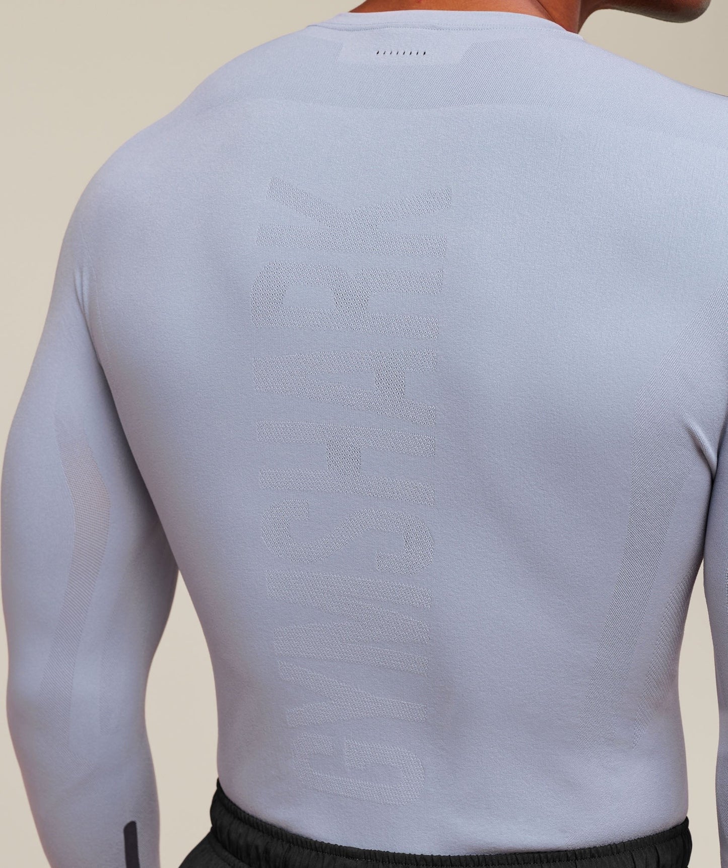 Gymshark everywear Warp Knit LS T-Shirt - Pale Blue