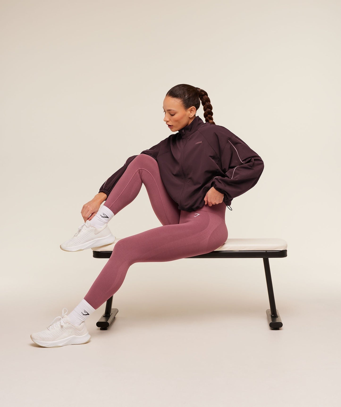 Gymshark To From Zip Through - Cherry Purple/Reset Pink