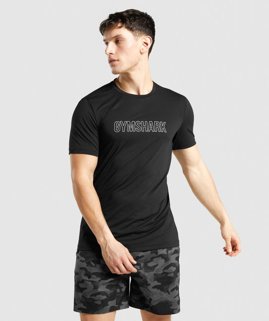Gymshark Arrival Graphic T-Shirt - Black
