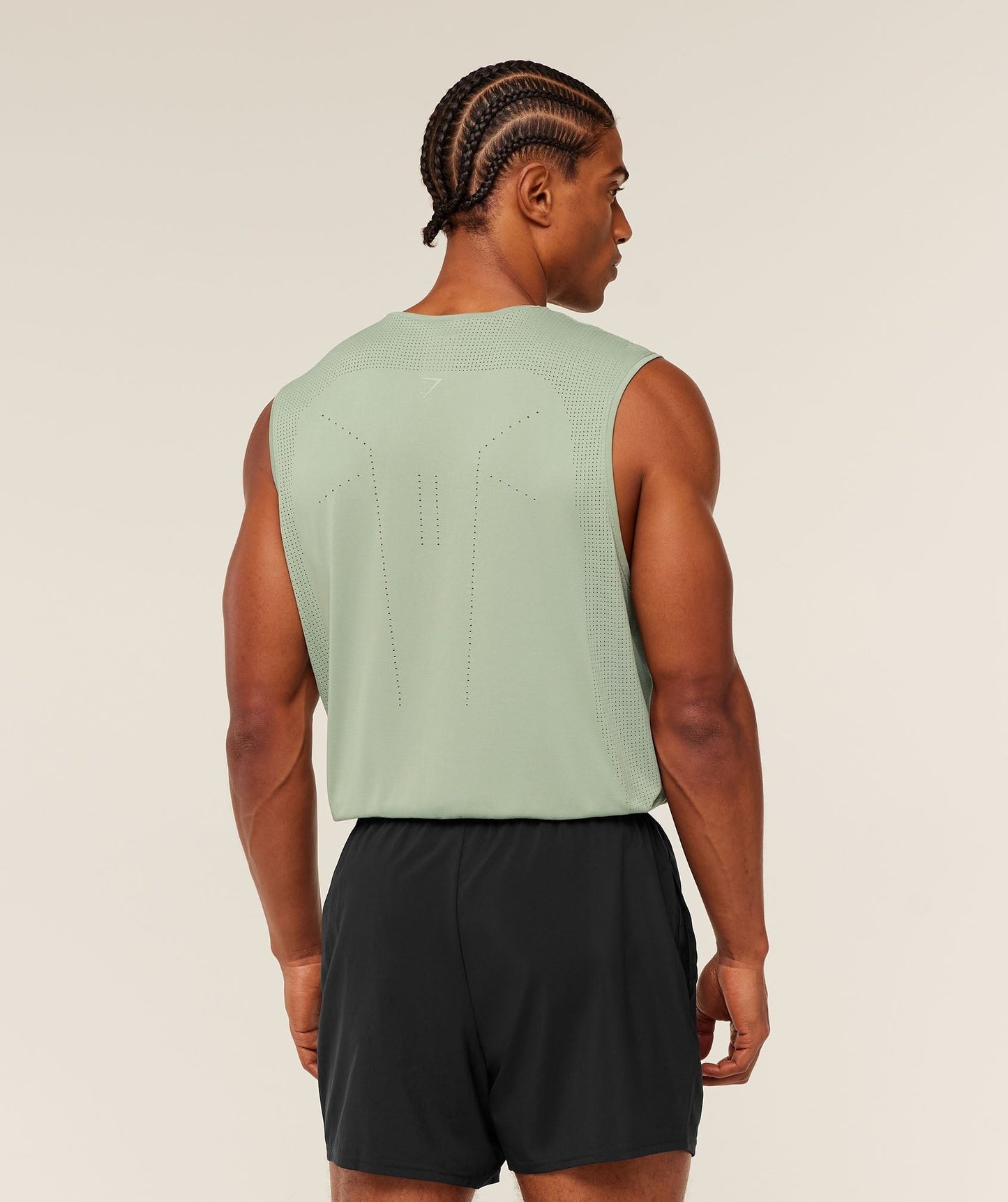 Gymshark Distance Seamless Tank - Haze Green / Haze Green