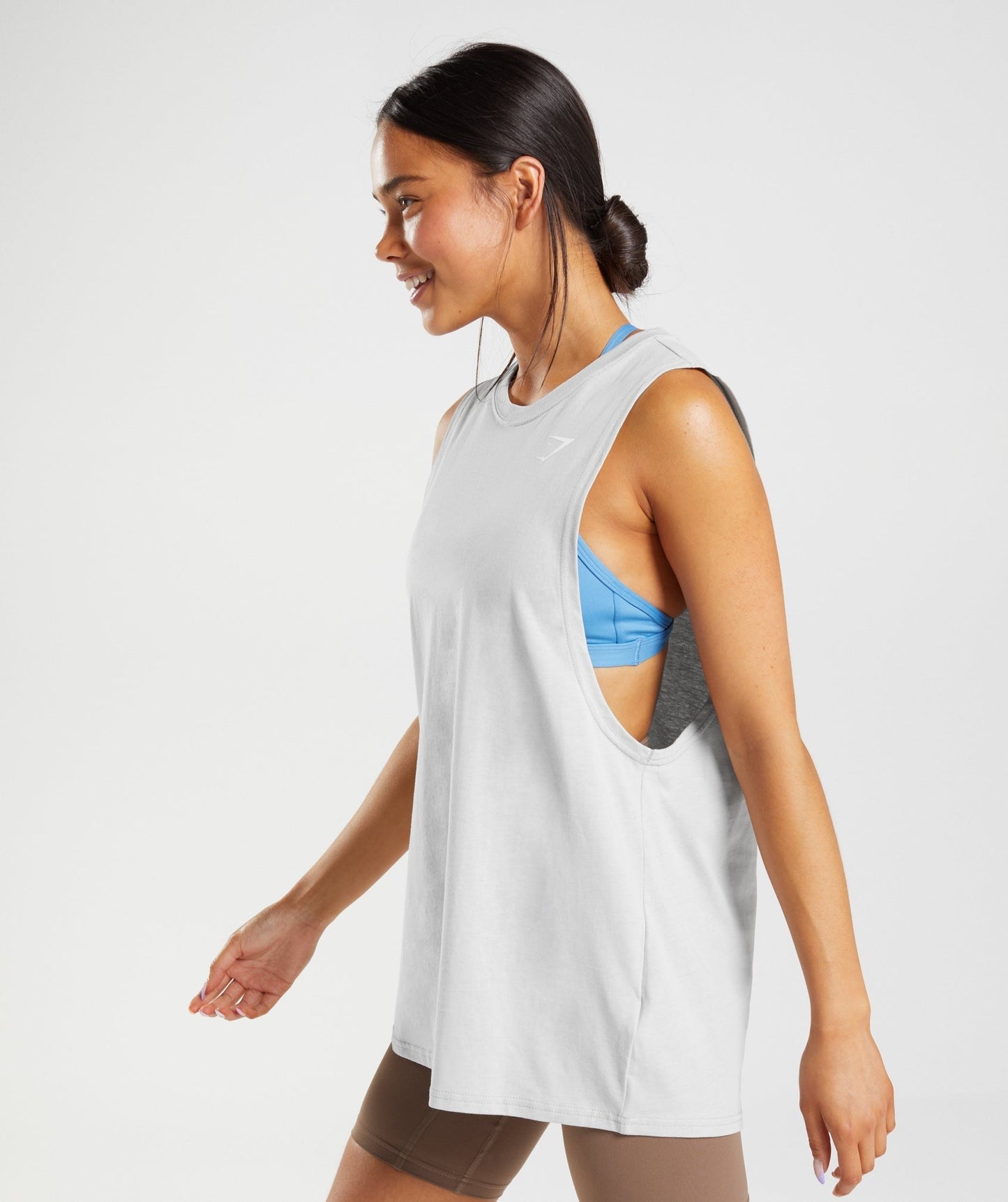 Gymshark Training Drop Arm Tank - Light Grey
