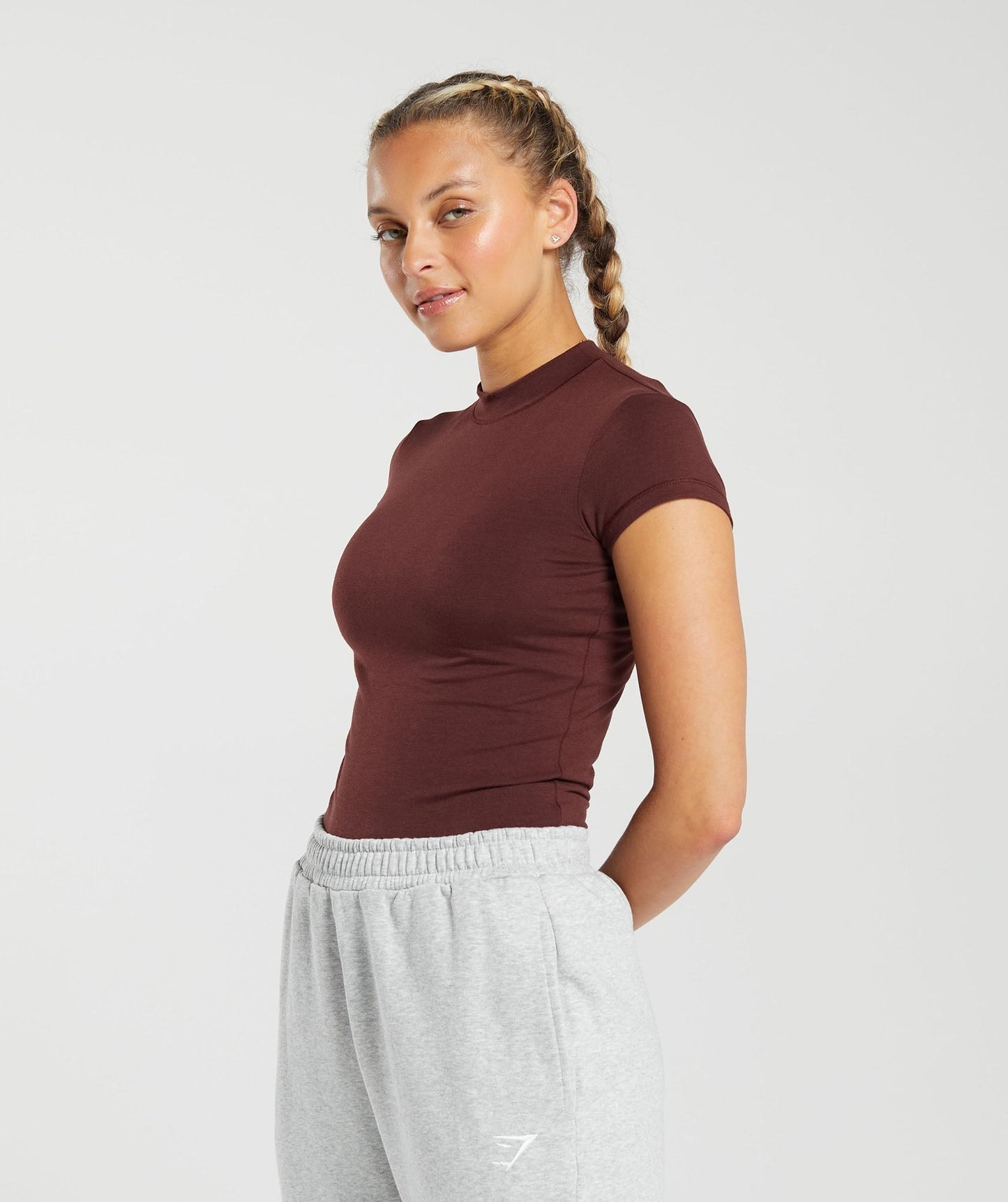 Gymshark Jersey Body Fit T-Shirt - Rich Maroon
