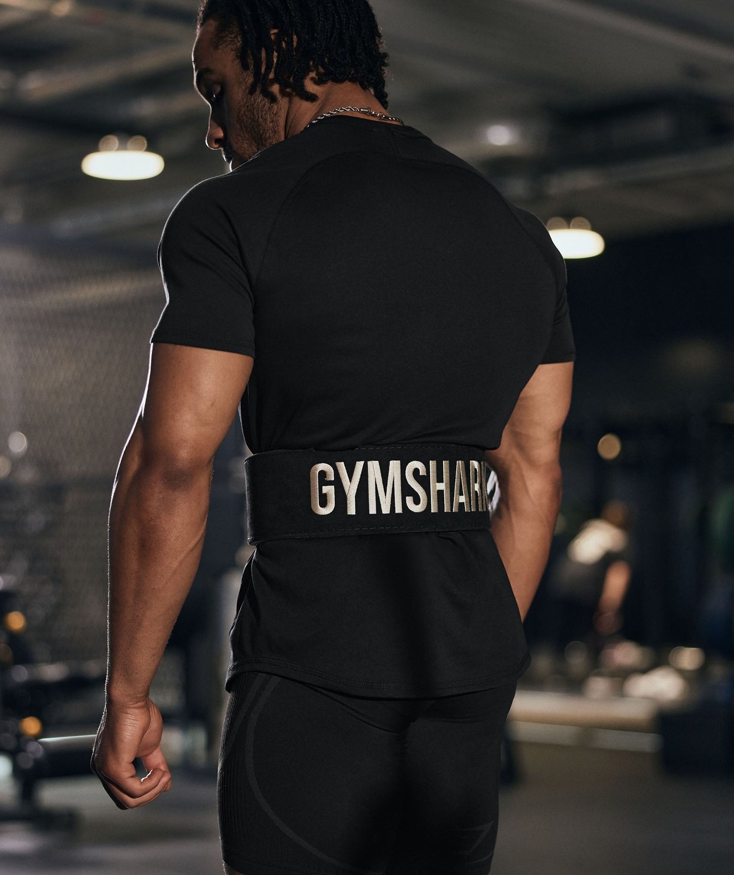 Gymshark Lever Lifting Belt - Black/Ecru White