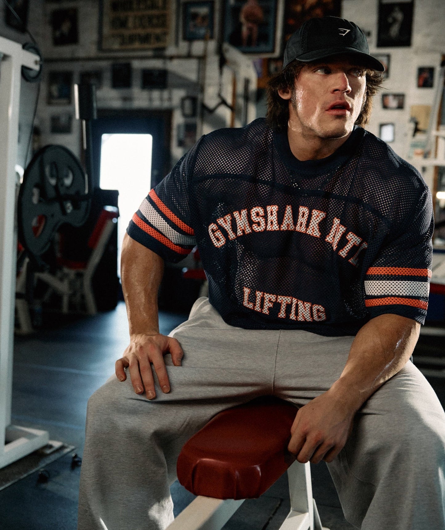 Gymshark Collective Mesh Contrast Jersey - Heavy Blue