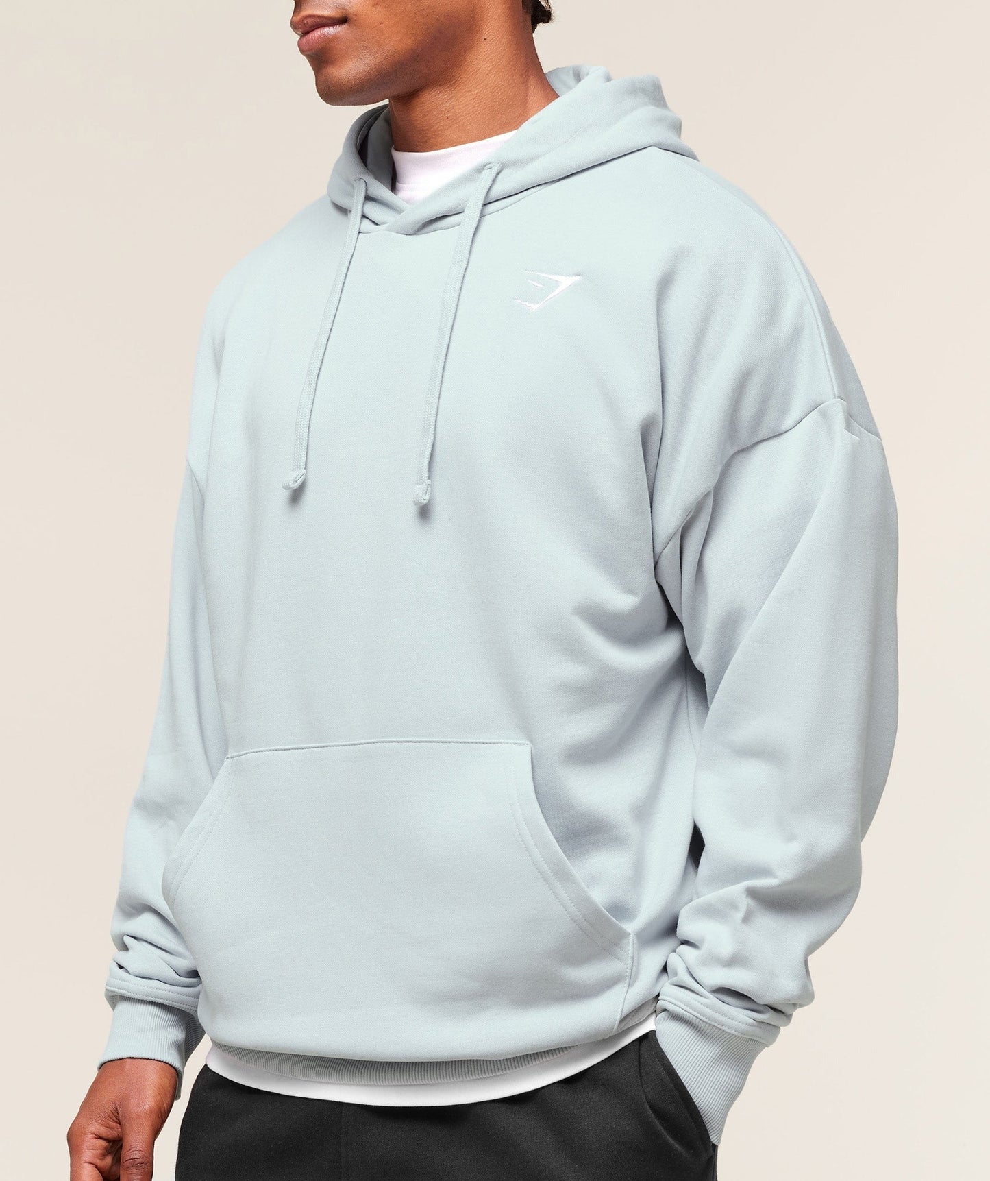 Gymshark Crest Oversized Hoodie - Smoke Blue