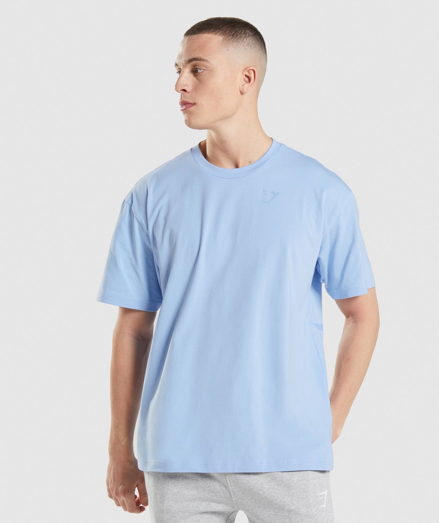 Gymshark Oversized Sharkhead T-Shirt - Moonstone Blue