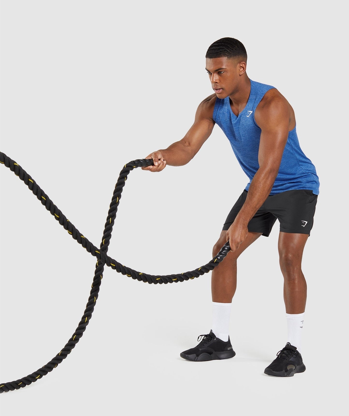 Gymshark Arrival Slim Marl Tank - Athletic Blue/Javelin Blue Marl