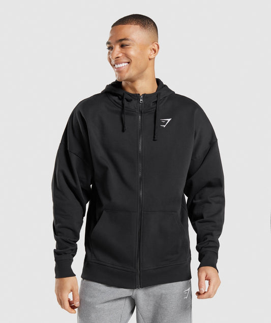 Gymshark Essential Zip Up Hoodie - Black