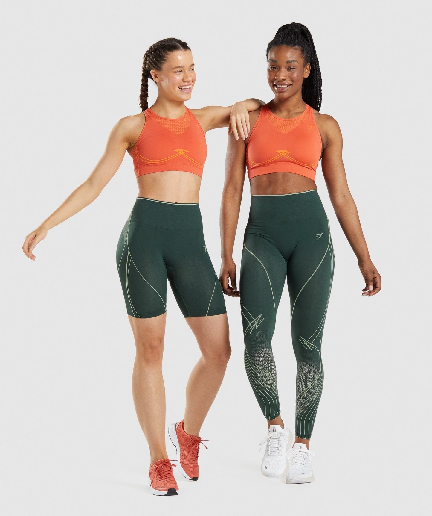 Gymshark Apex Seamless Sports Bra - Papaya Orange/Apricot Orange