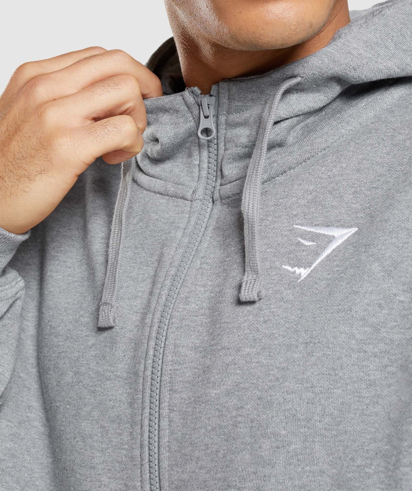 Gymshark Essential Zip Up Hoodie - Charcoal Marl