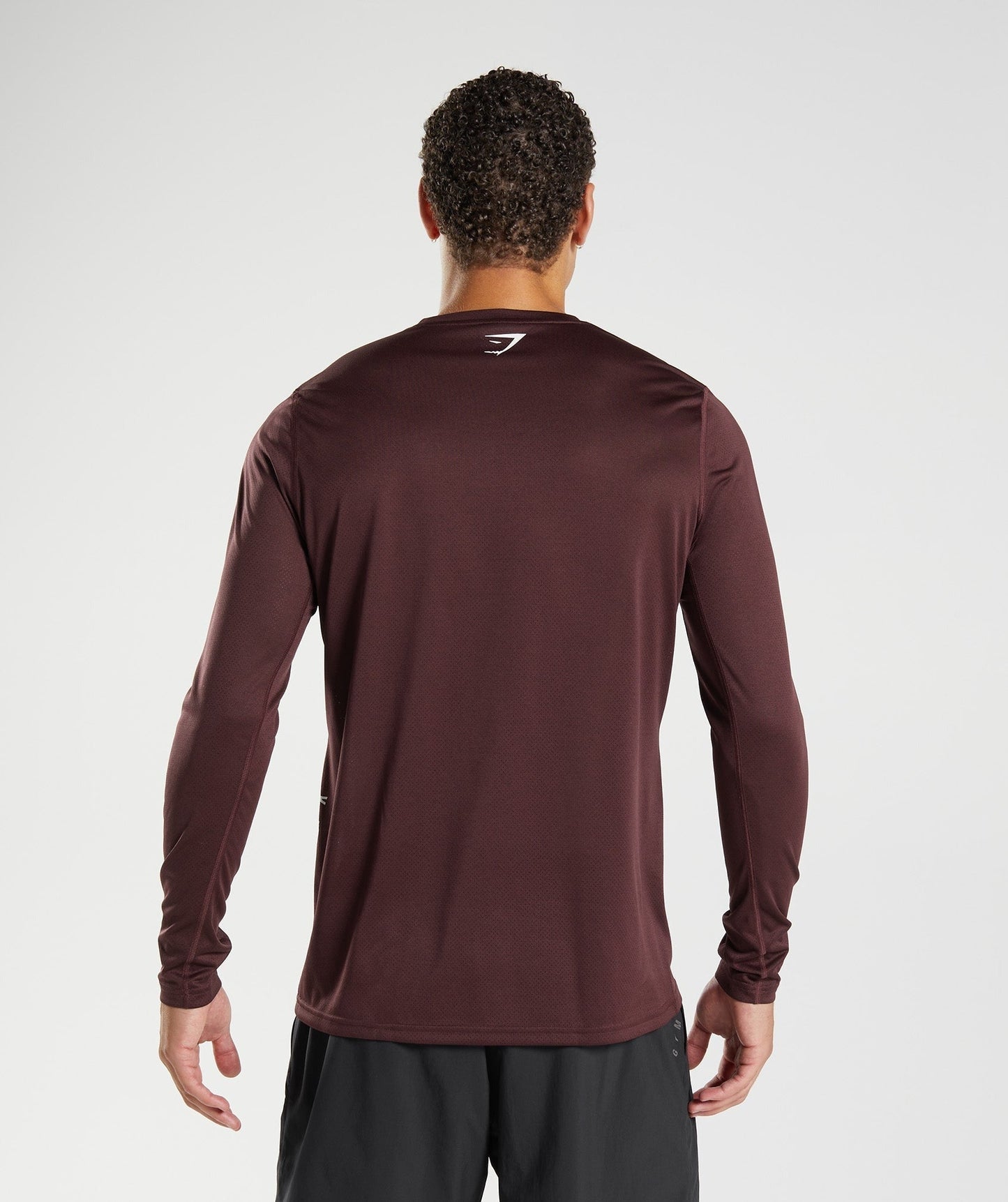 Gymshark Sport Long Sleeve T-Shirt - Baked Maroon/Black Marl