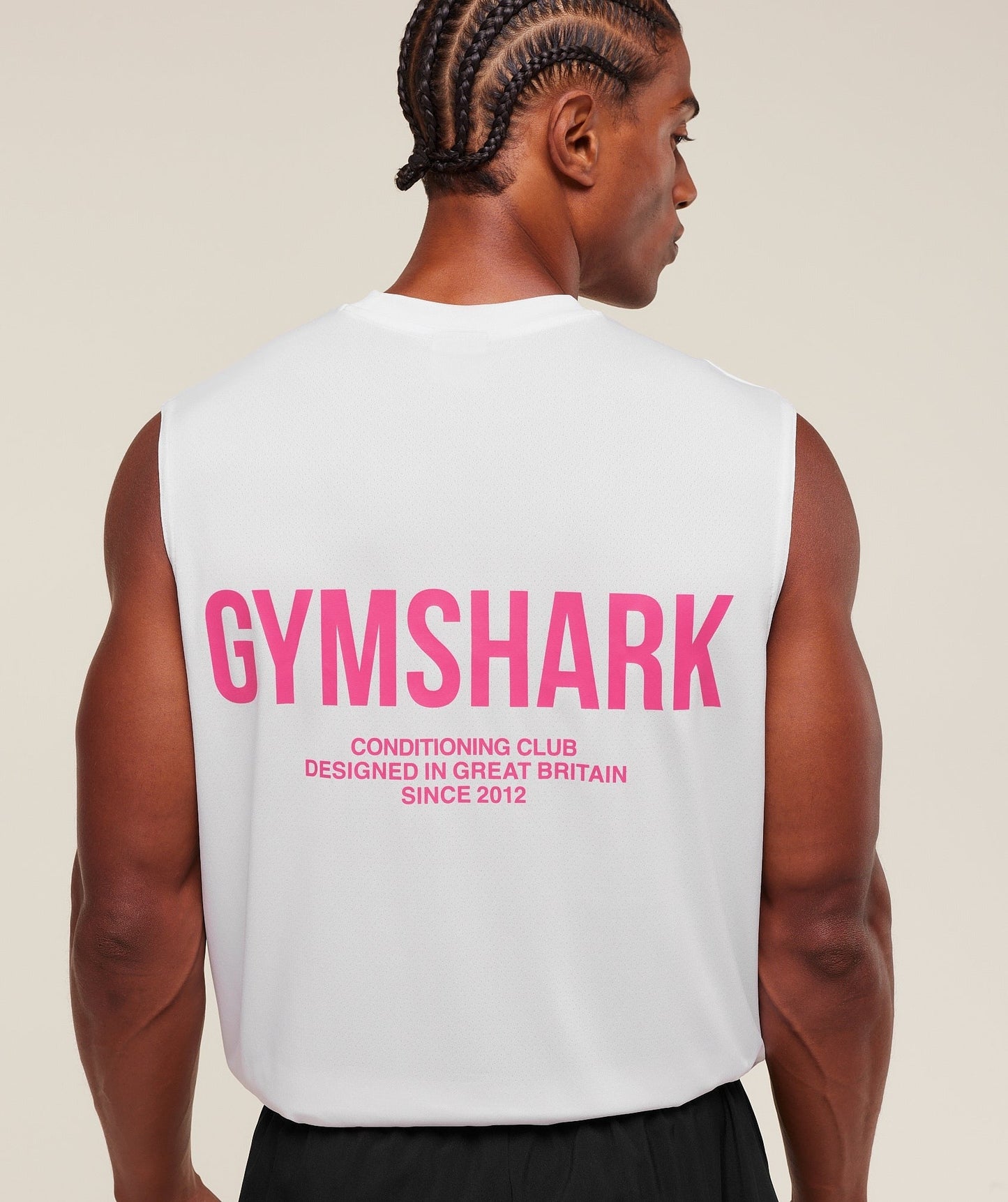 Gymshark Conditioning Club Tank - White/Energy Pink