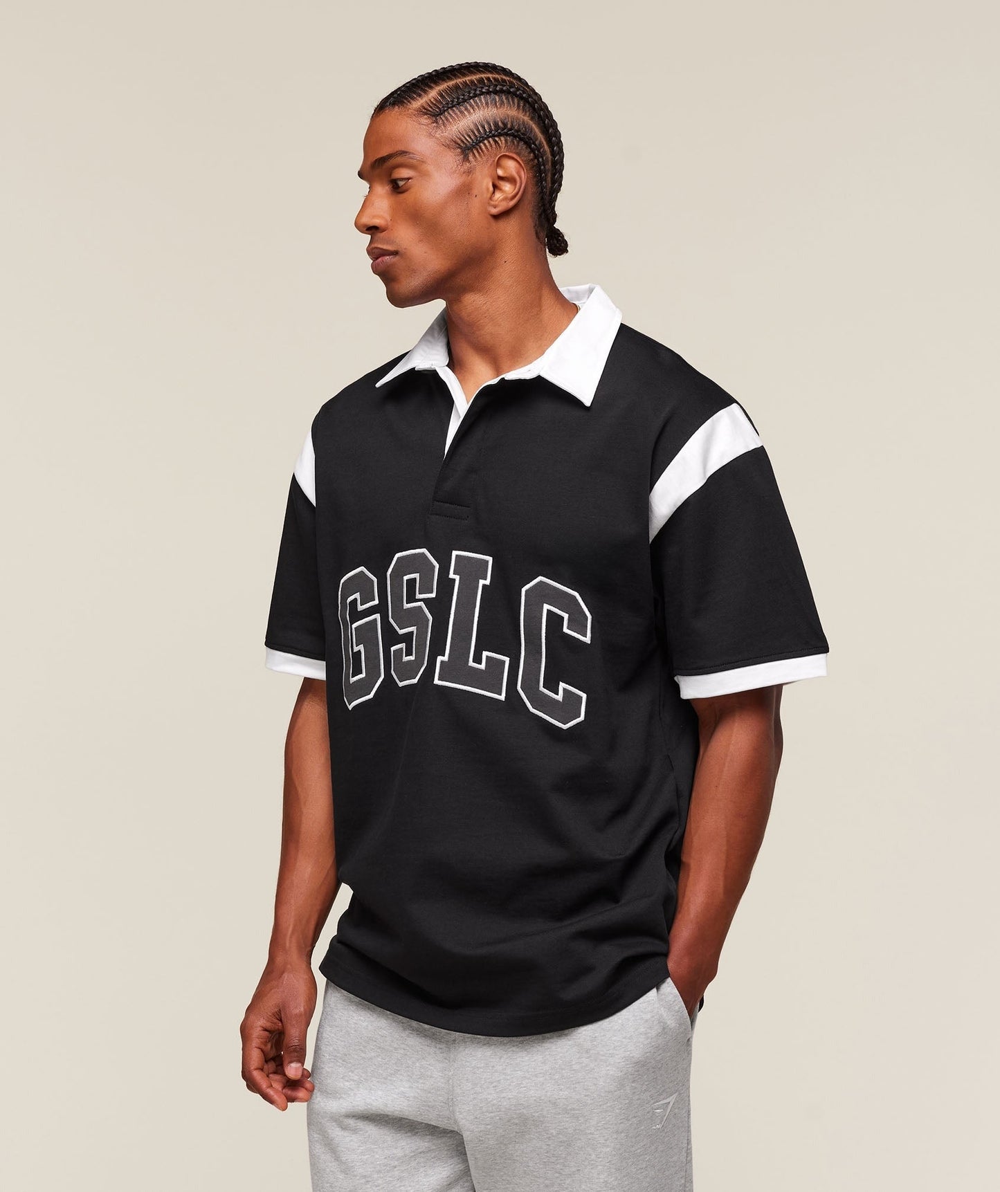 Gymshark GSLC Retro Polo Shirt - Black/White
