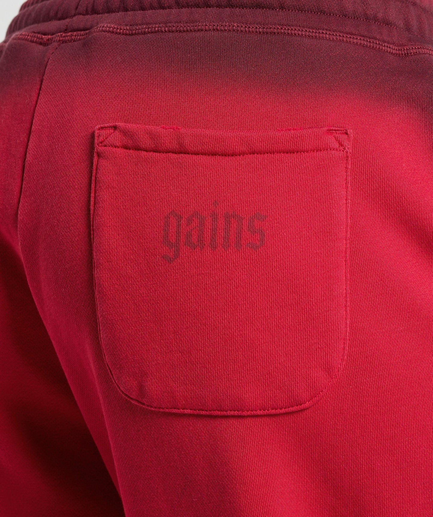 Gymshark Gains Washed Loopback Joggers - Red