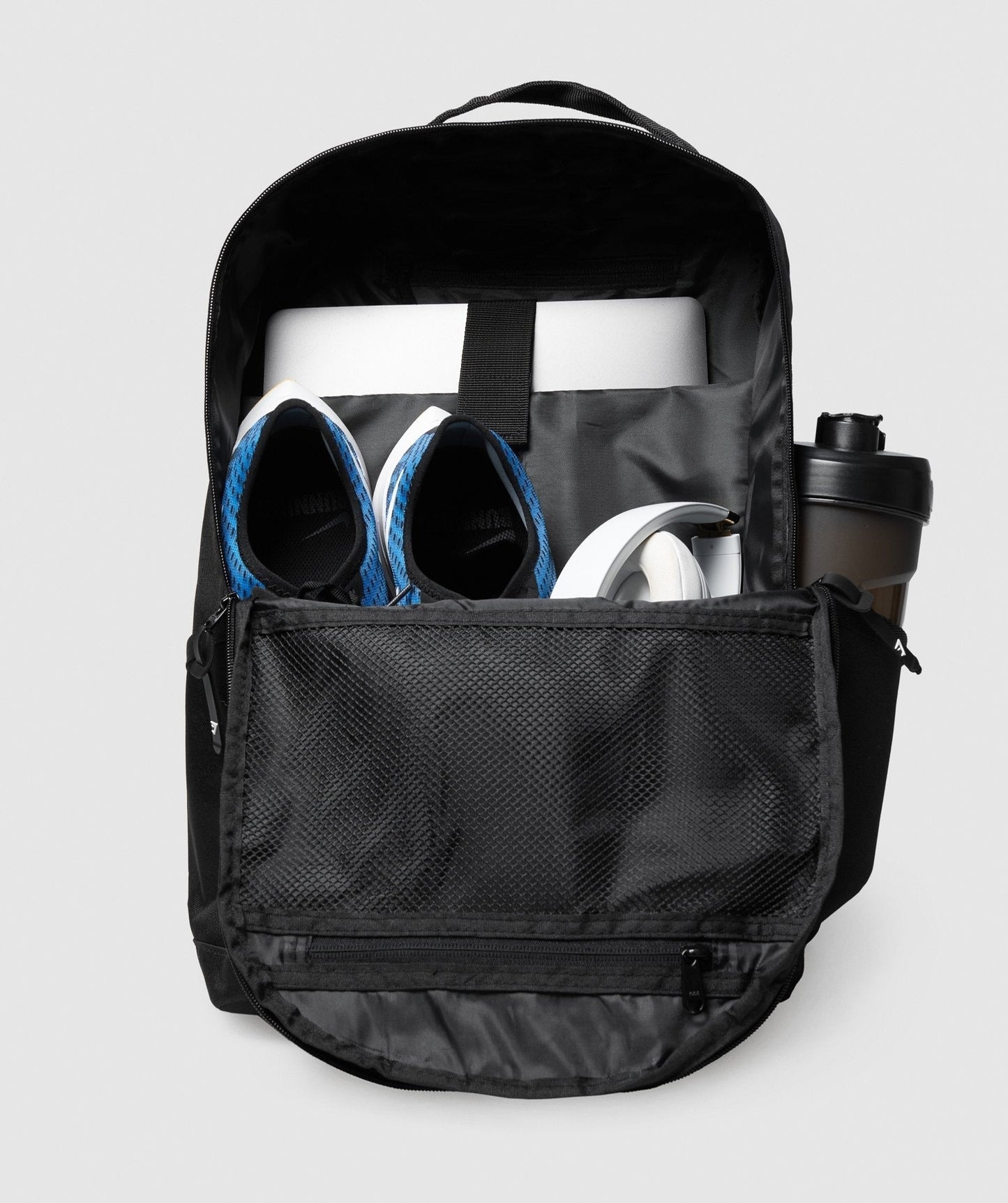 Gymshark Taped Logo Backpack - Black/Teal