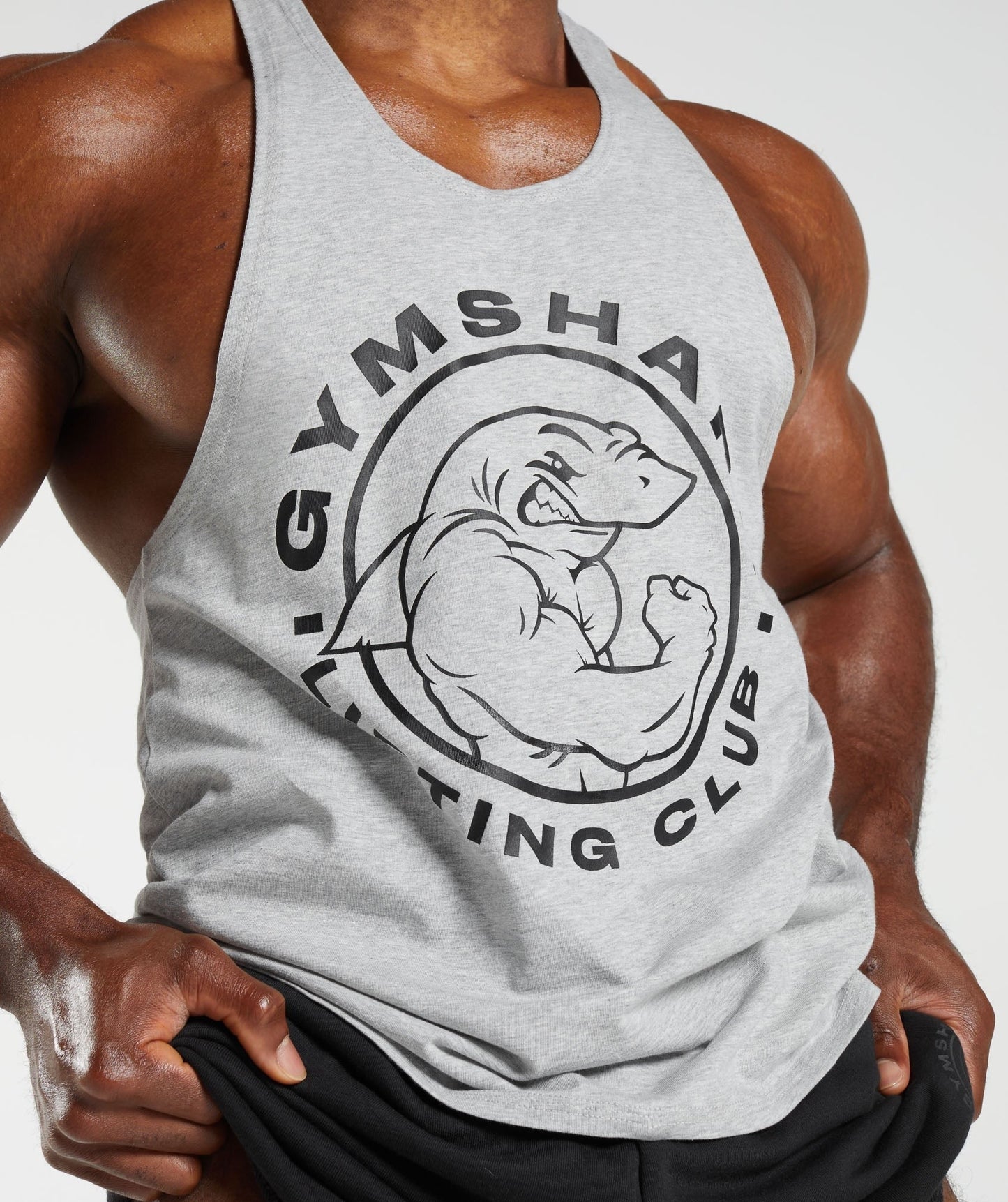 Gymshark Legacy Stringer - Light Grey Marl
