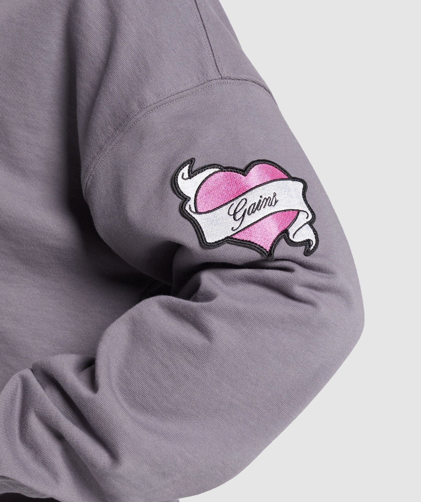 Gymshark Tattoo Oversized Hoodie - Fog Purple