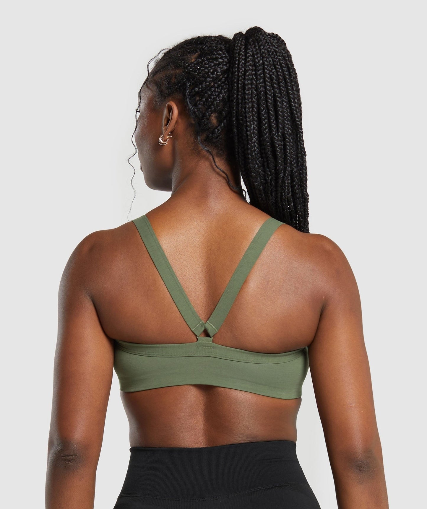 Gymshark Cotton Lifting Sports Bra - Core Olive