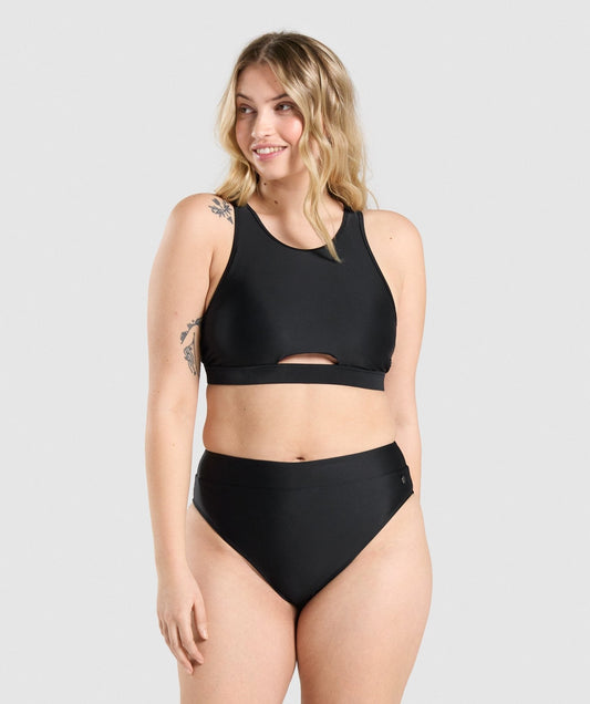 Gymshark High Rise Bikini Top - Black