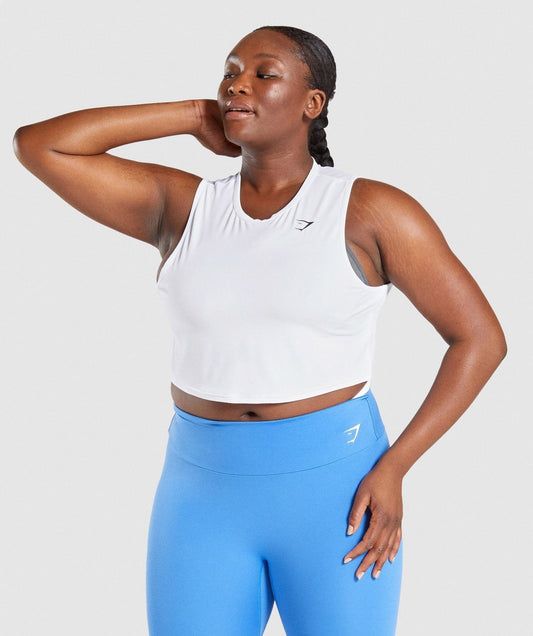 Gymshark Training Crop Tank - White