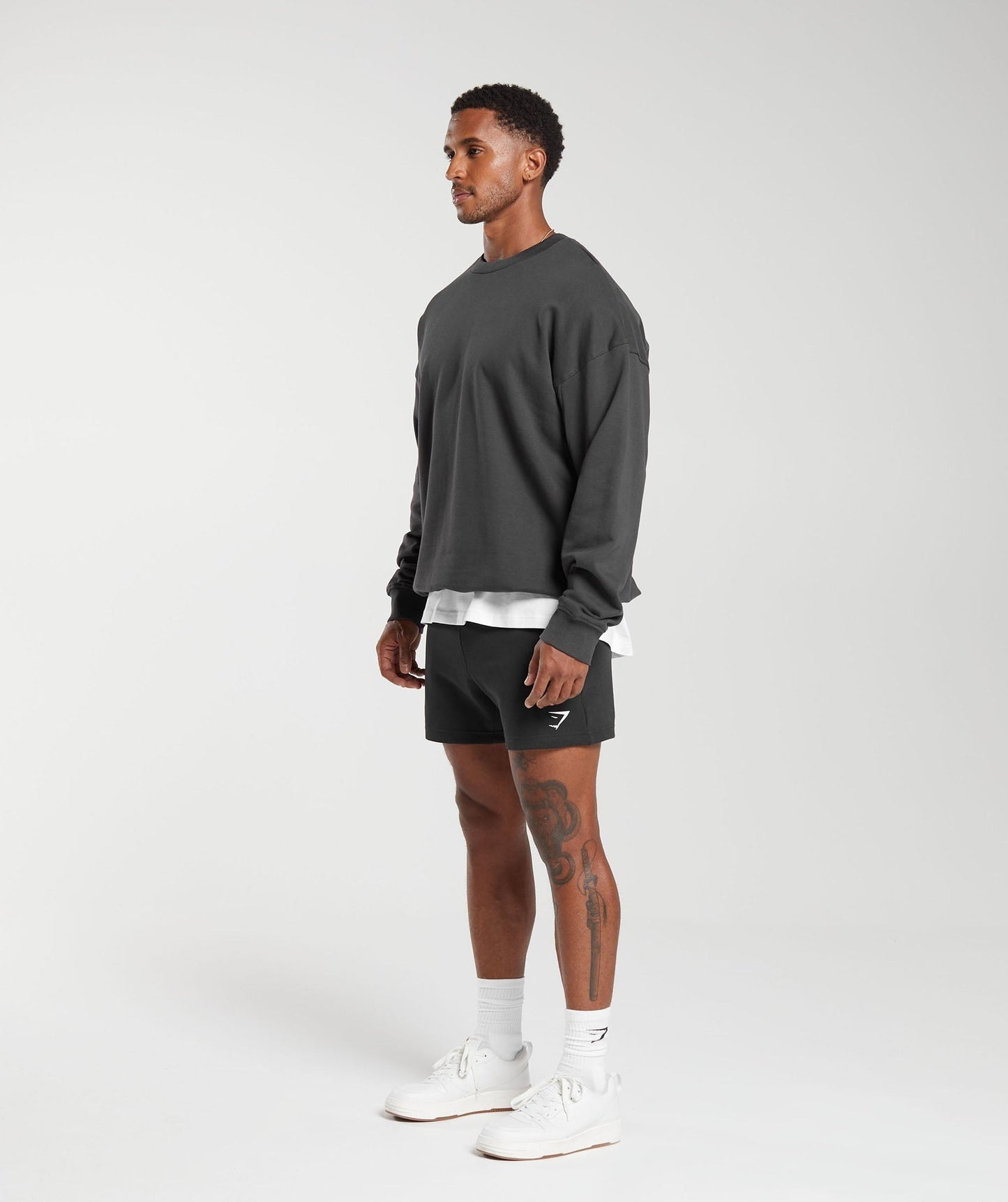 Gymshark Rest Day Essentials Crew - Onyx Grey