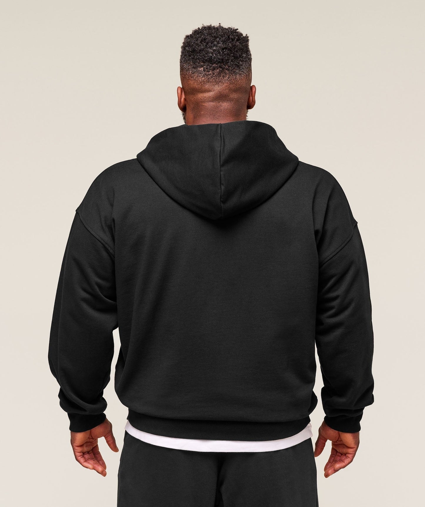 Gymshark Collegiate Script Zip Up Hoodie - Black