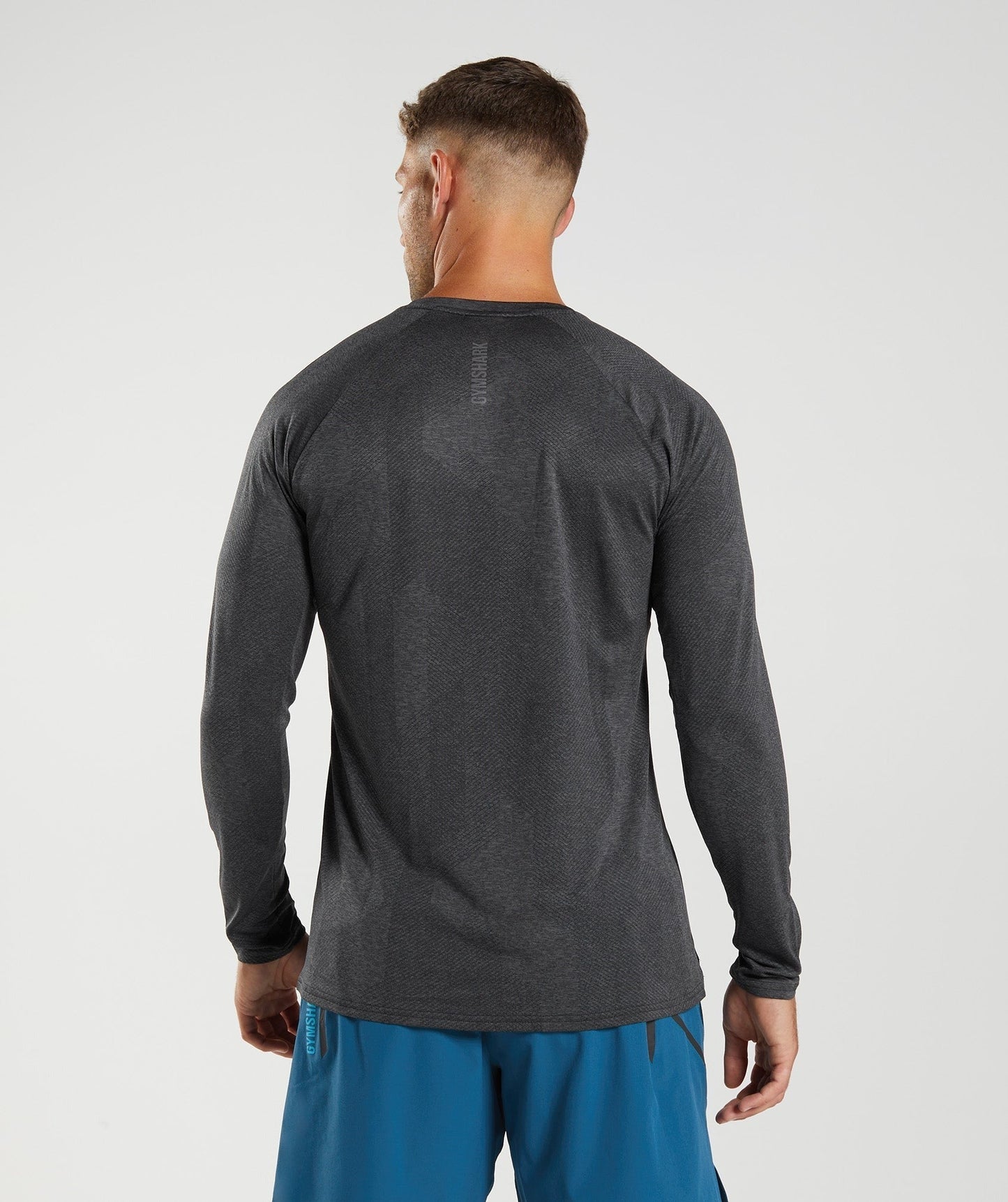 Gymshark Apex Long Sleeve T-Shirt - Black/Silhouette Grey