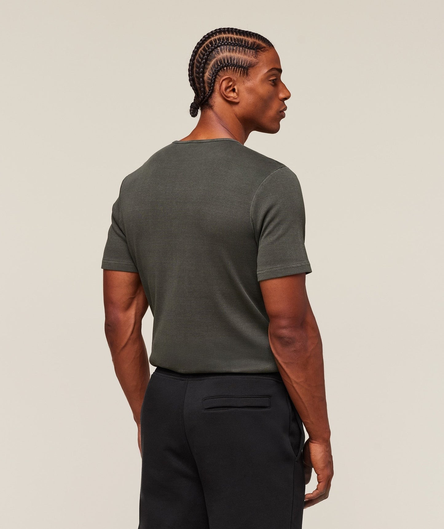Gymshark Premium Washed Ribbed T-Shirt - Strength Green