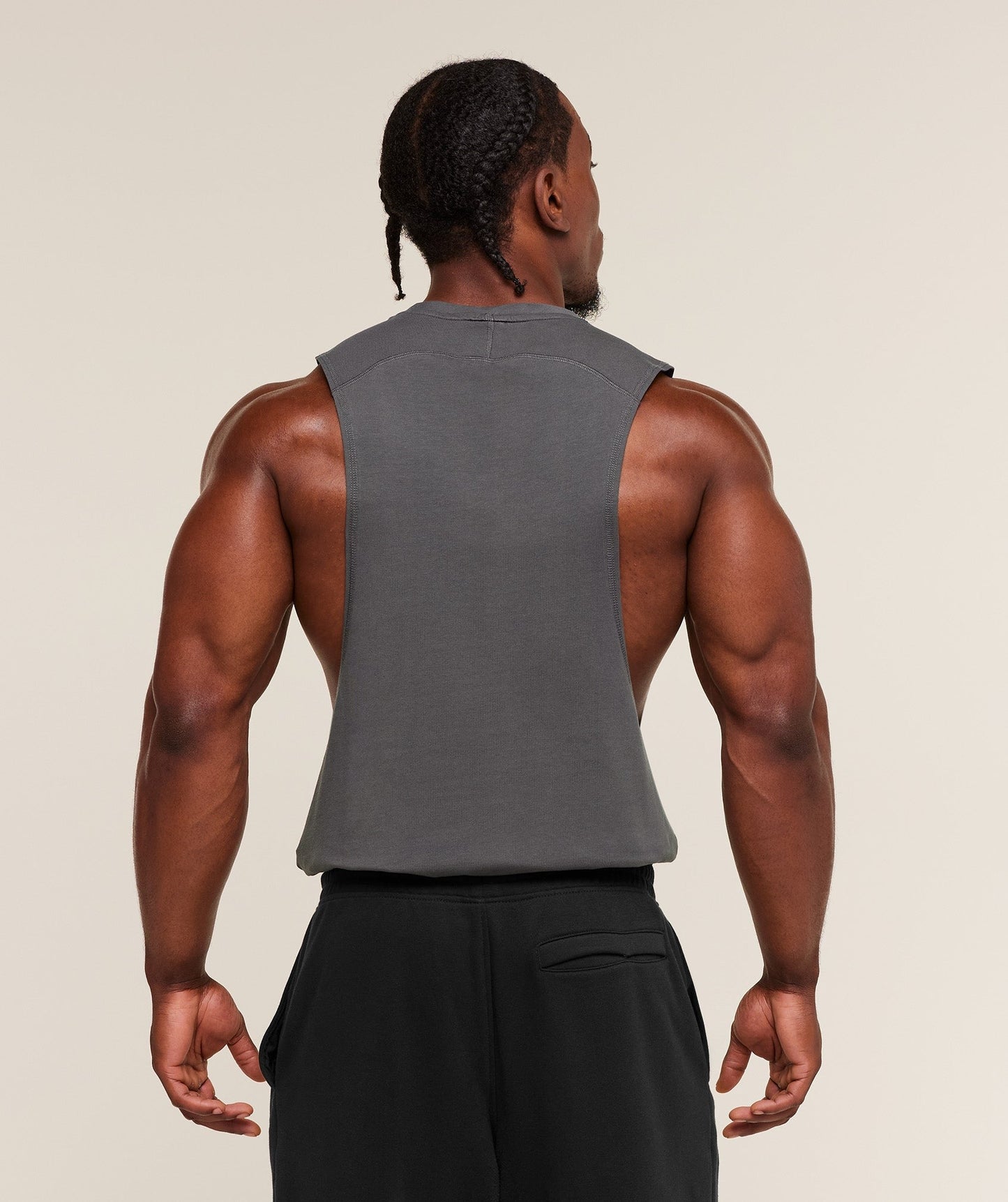 Gymshark Prime Drop Arm Tank - Grey/Antique Gold