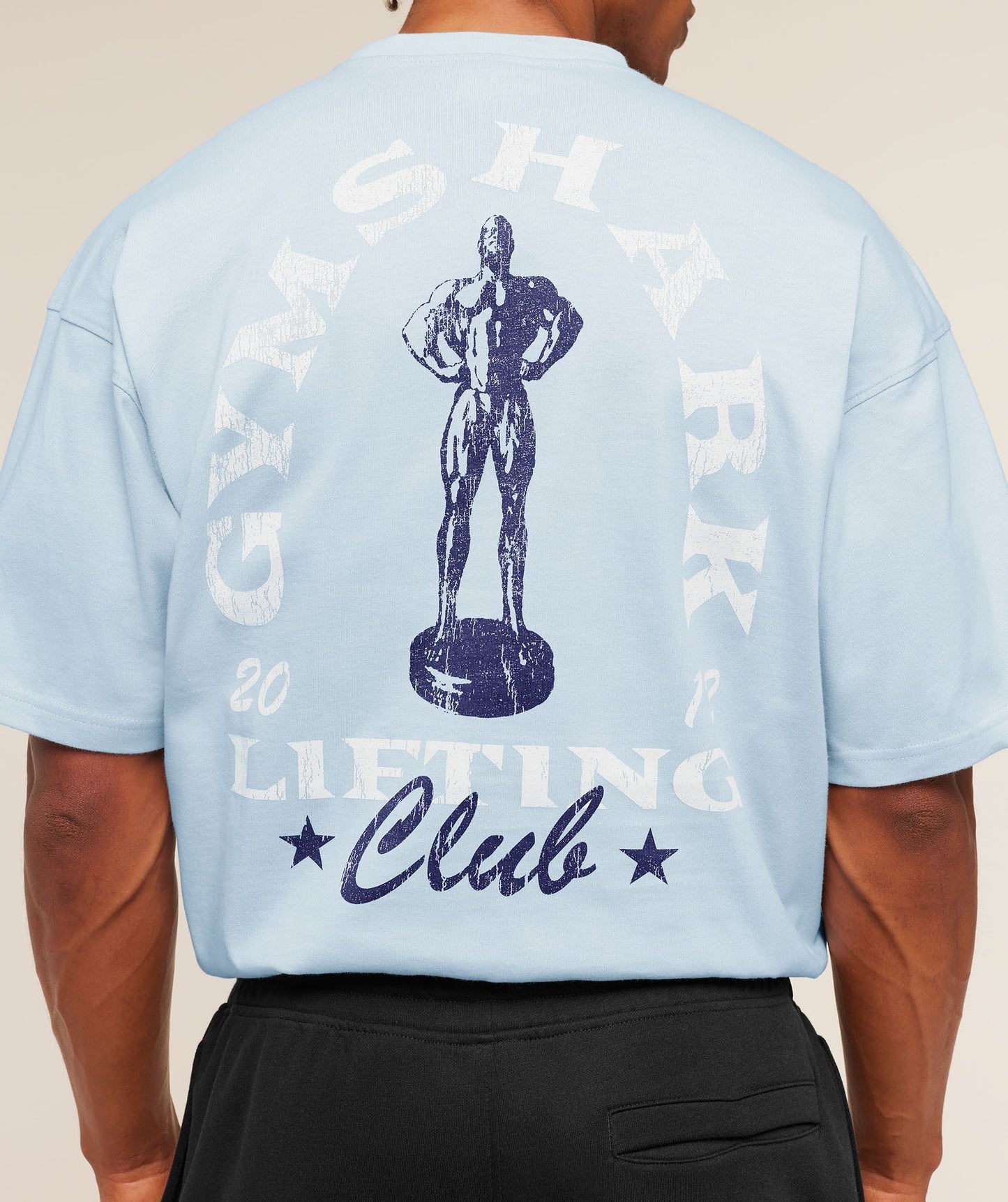 Gymshark Trophy Graphic T-Shirt - Chilled Blue