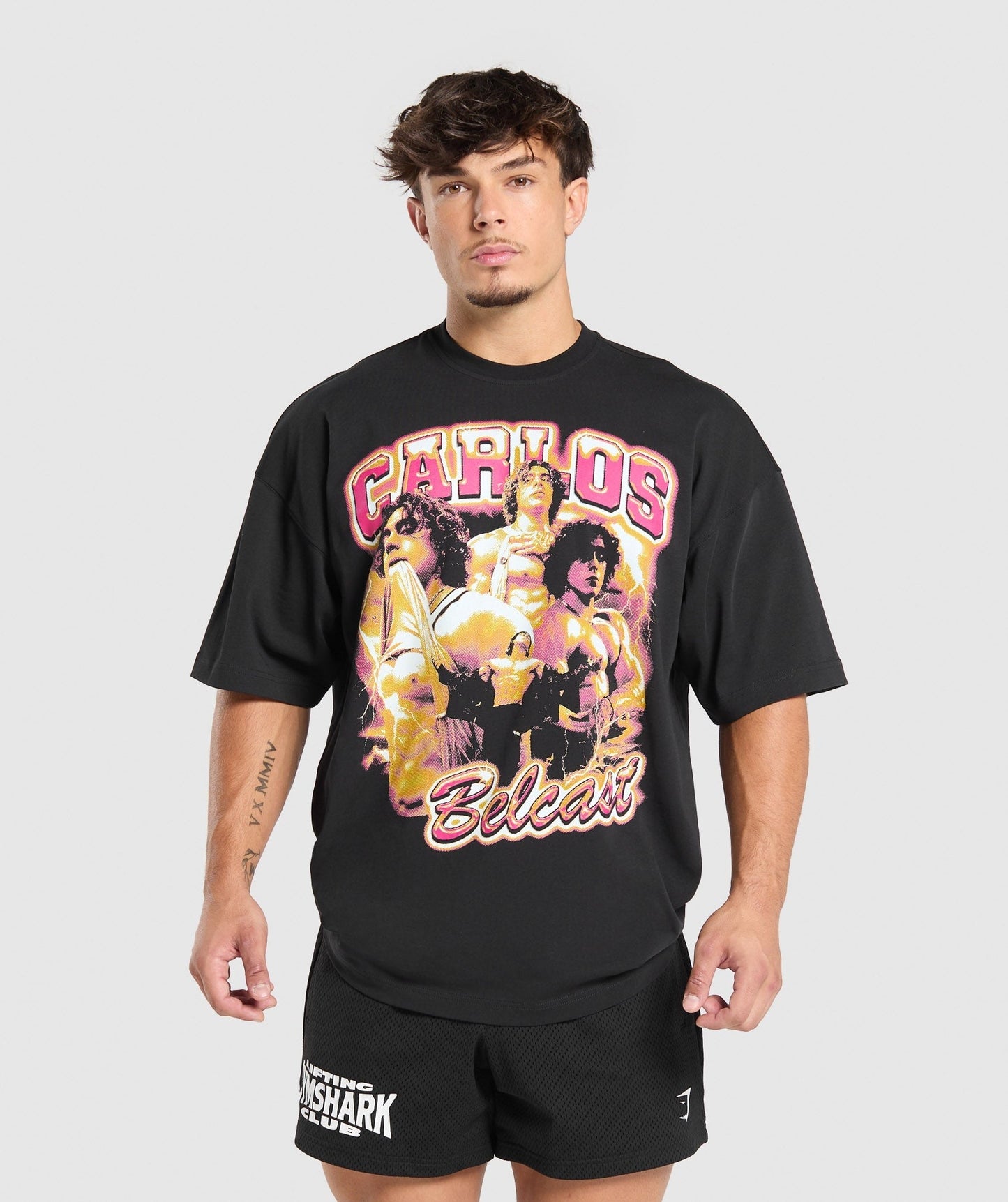 Gymshark Carlos Bootleg Graphic T-Shirt - Black