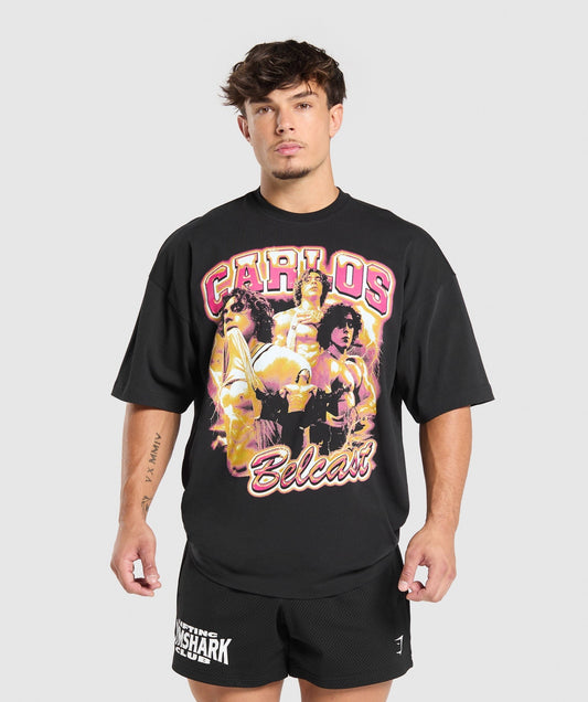 Gymshark Carlos Bootleg Graphic T-Shirt - Black