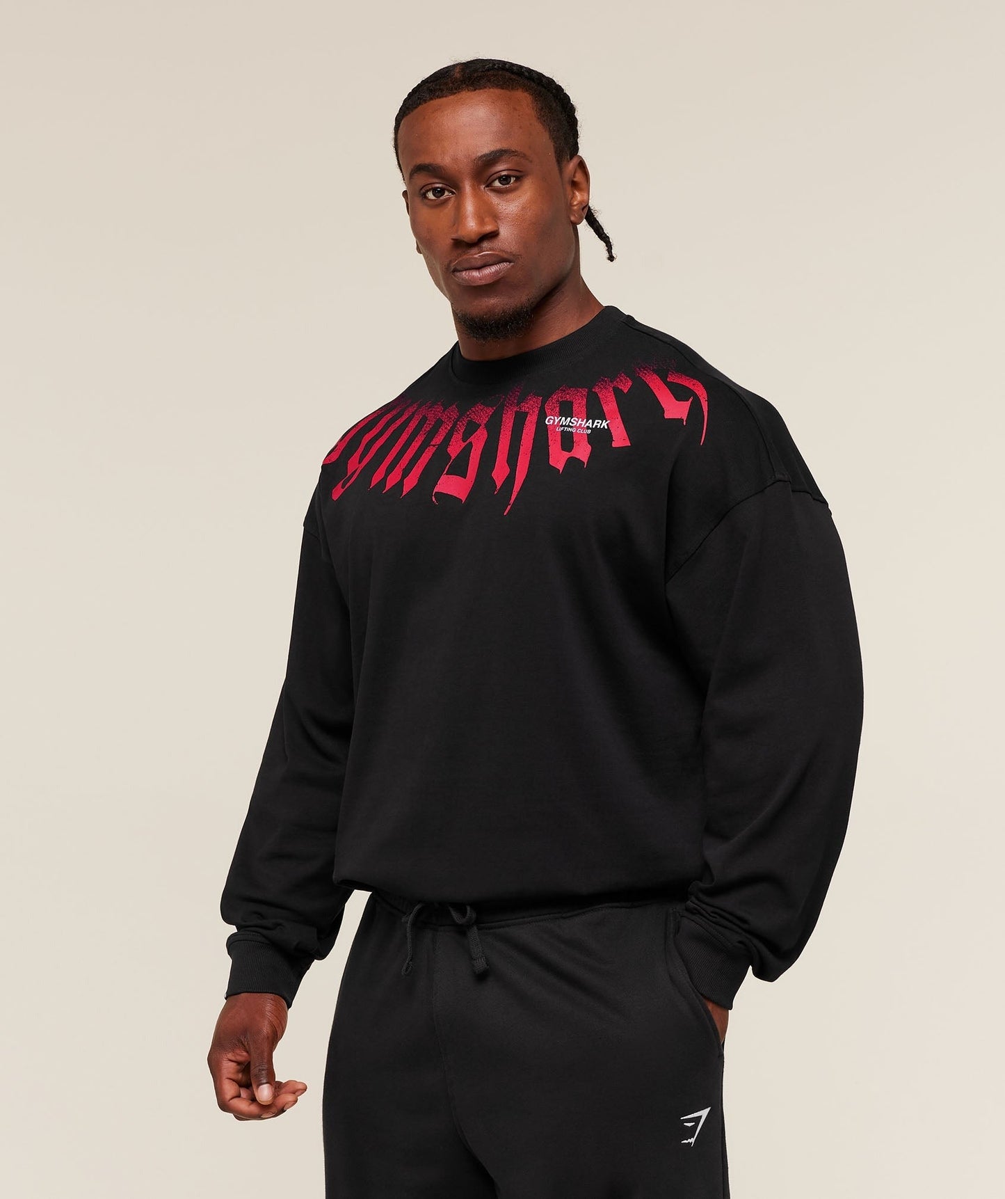 Gymshark Fade Graphic Long Sleeve T-Shirt - GS Black