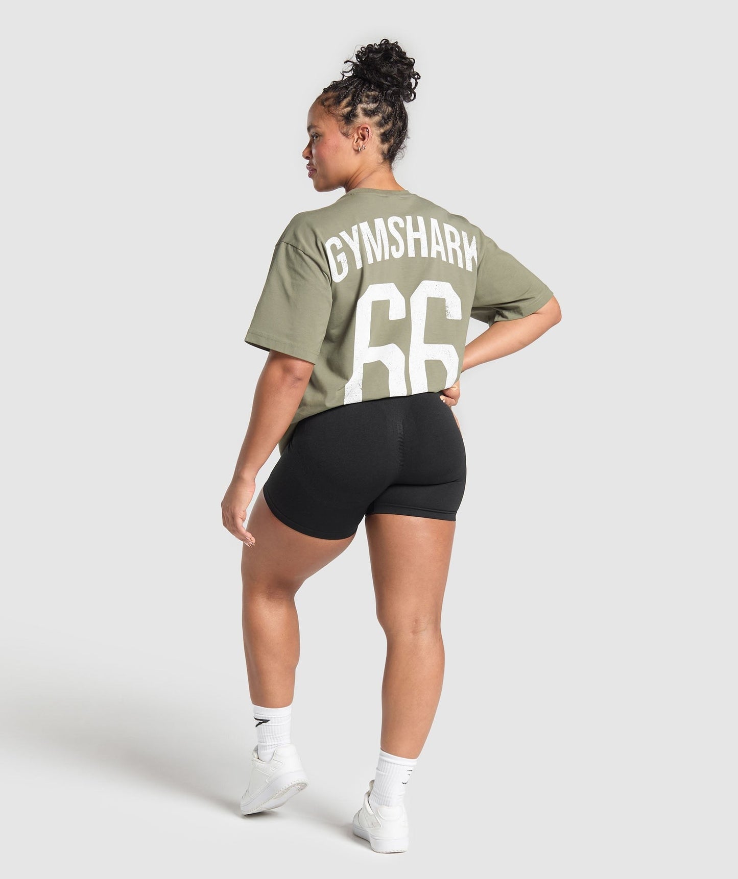 Gymshark GS66 Graphic Oversized T-Shirt - Base Green