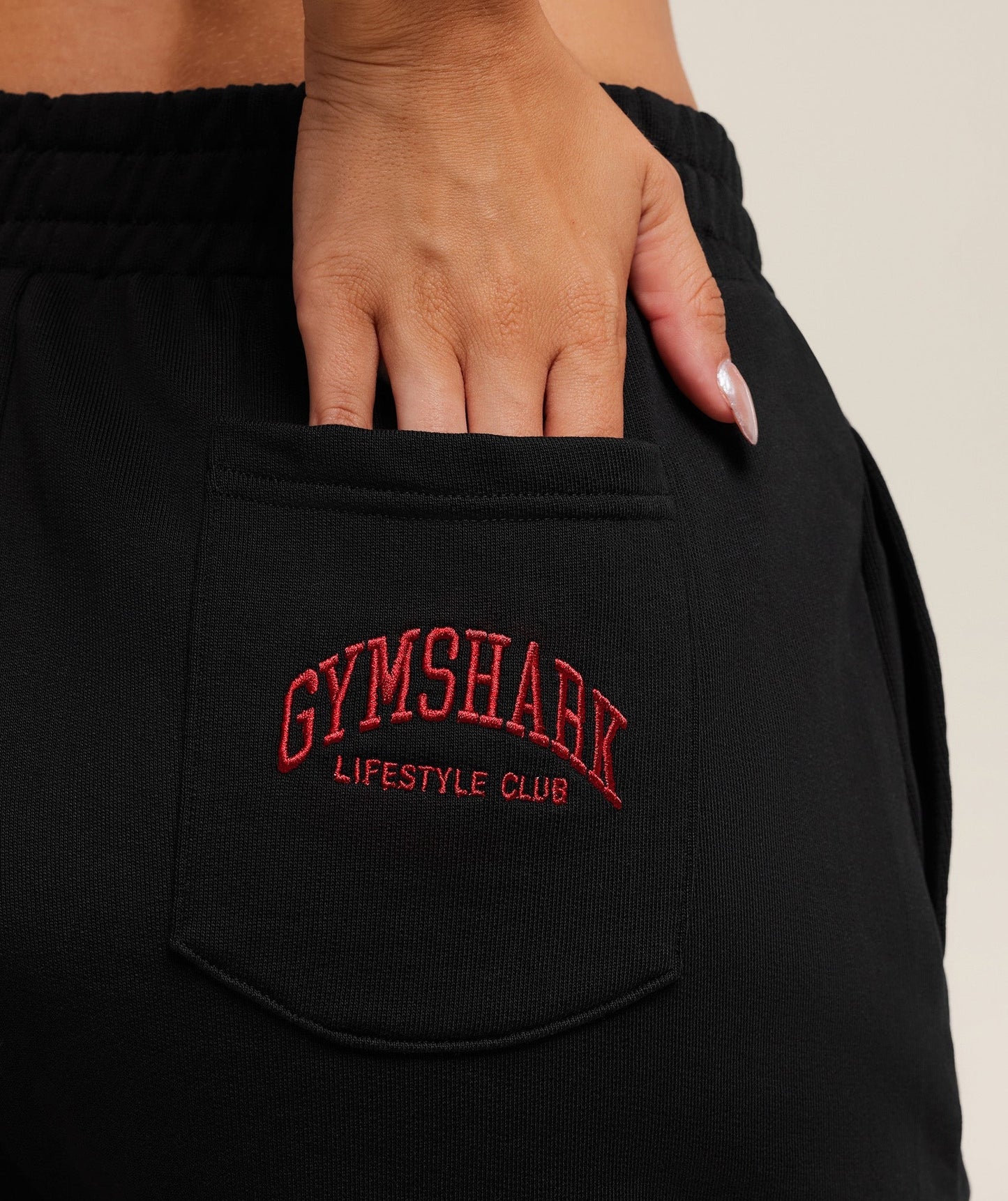 Gymshark Collegiate Graphic Shorts - Black