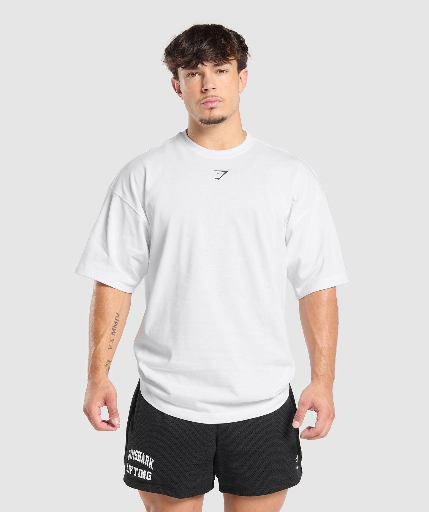 Gymshark Lifting Club T-Shirt - White/Pitch Grey