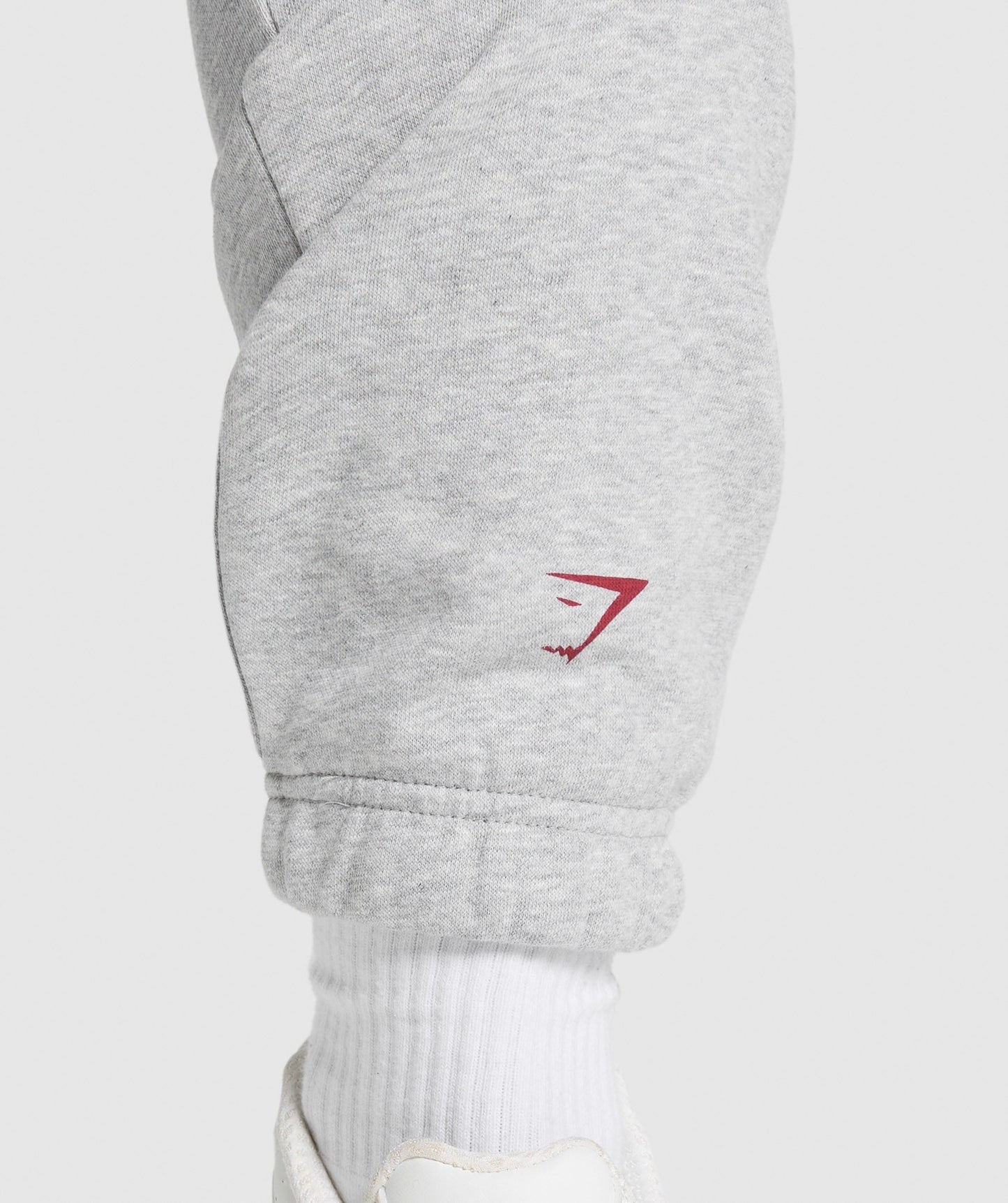 Gymshark Lifting Essentials Graphic Brushed Oversized Joggers - Light Grey Core Marl