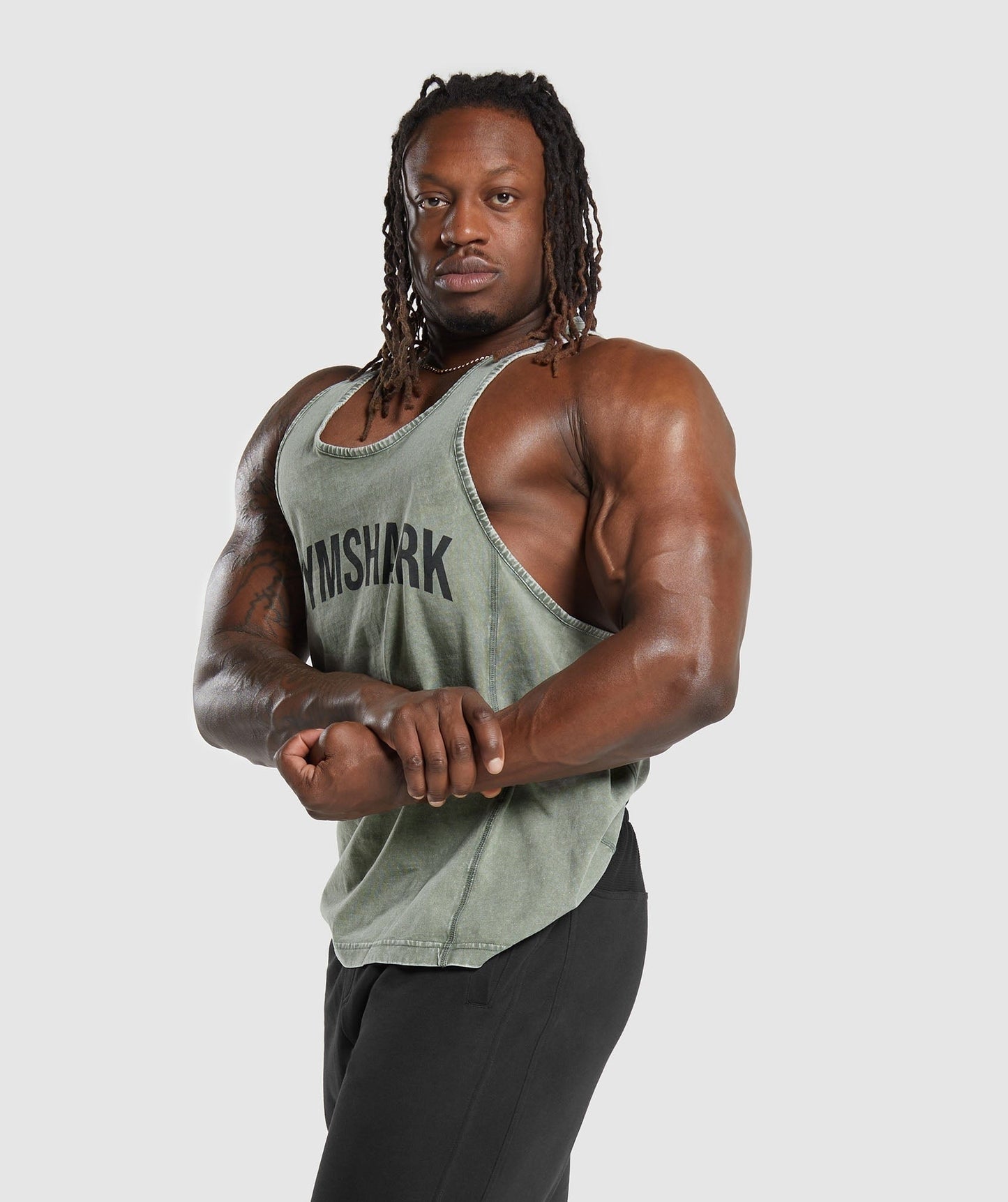 Gymshark Power Washed Stringer - Dusk Green