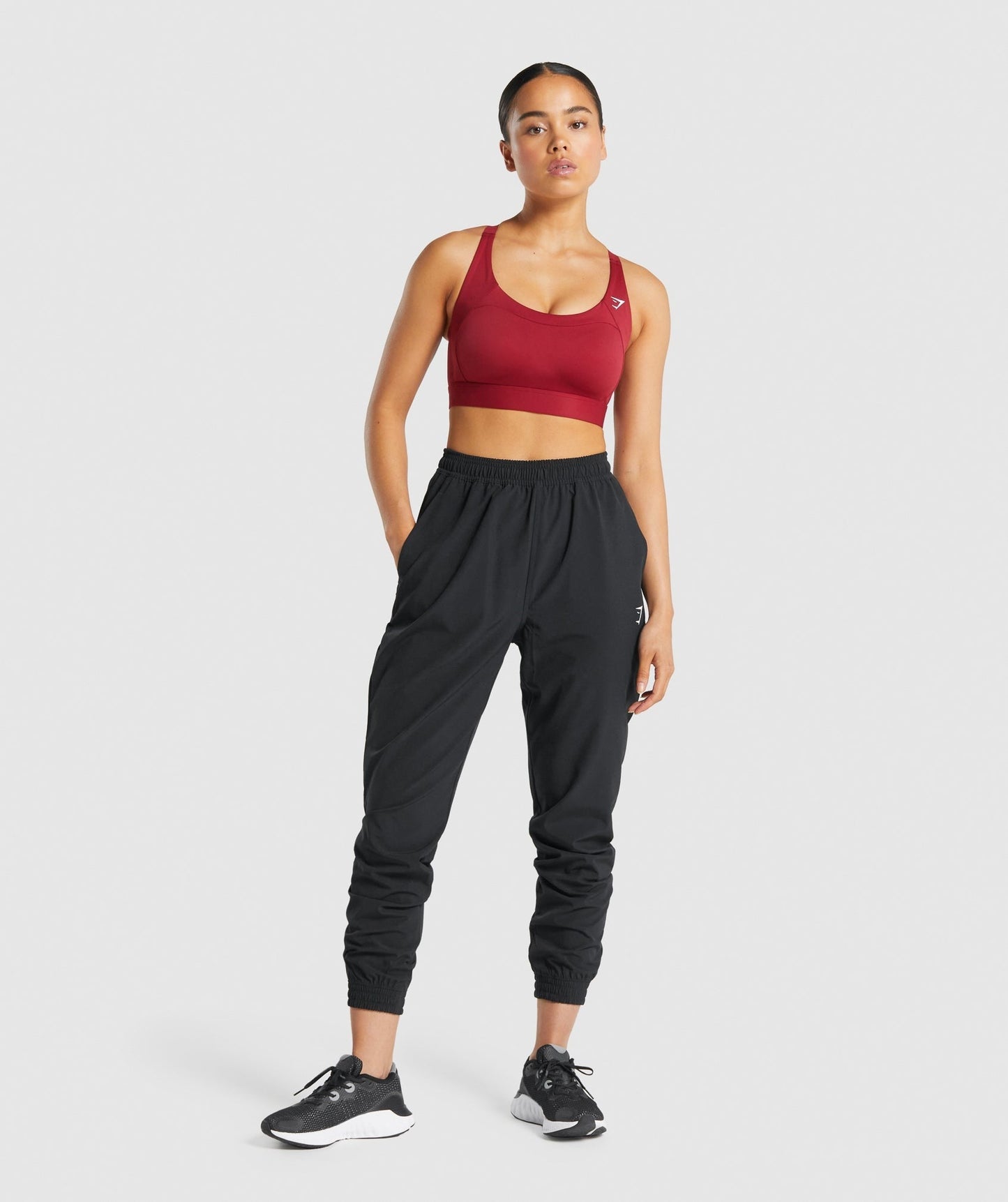 Gymshark Racer Back Sports Bra - Burgundy