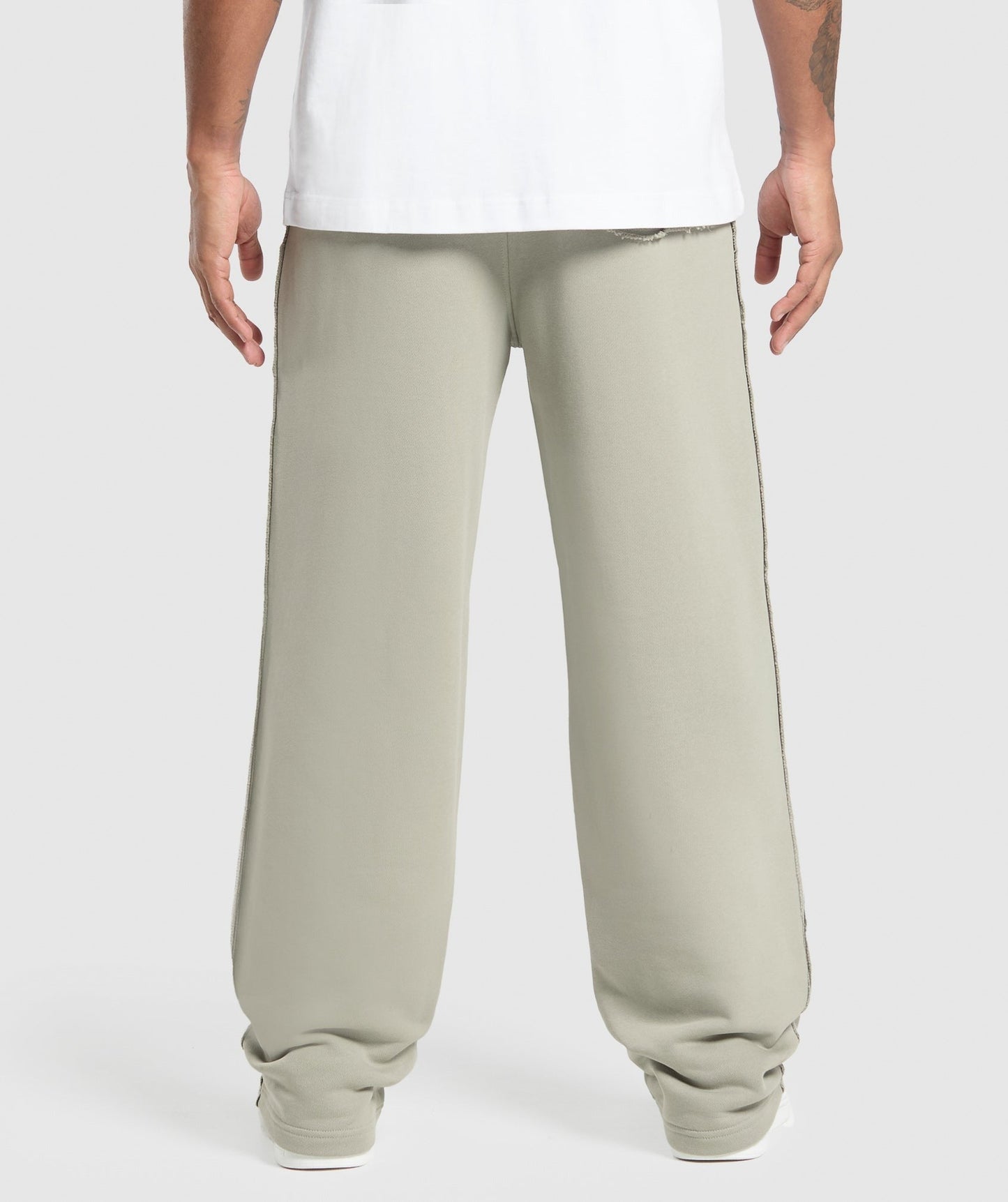 Gymshark Wide Leg Pants - Chalk Green