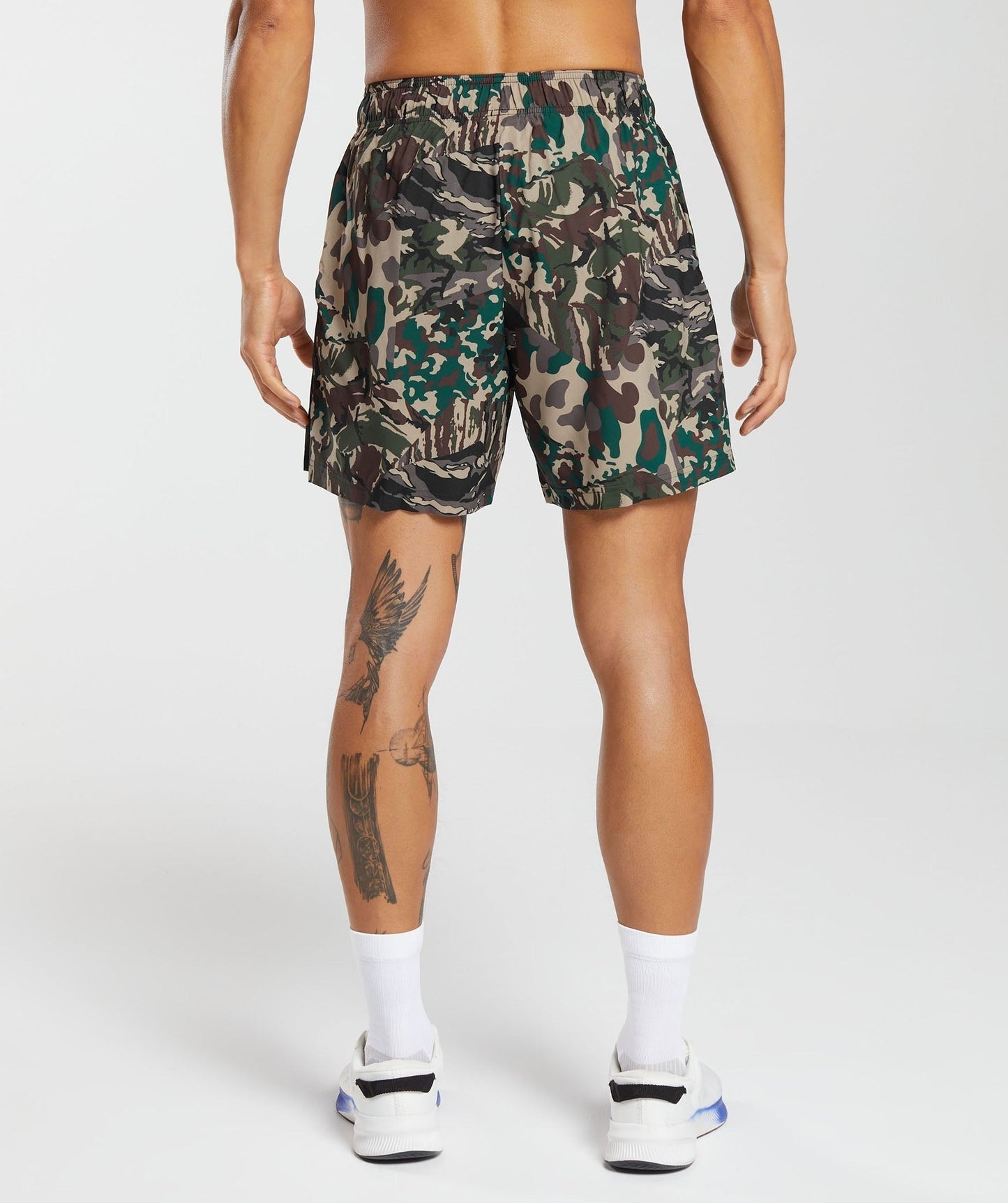 Gymshark Sport 7" Shorts - Cement Brown/Black Print